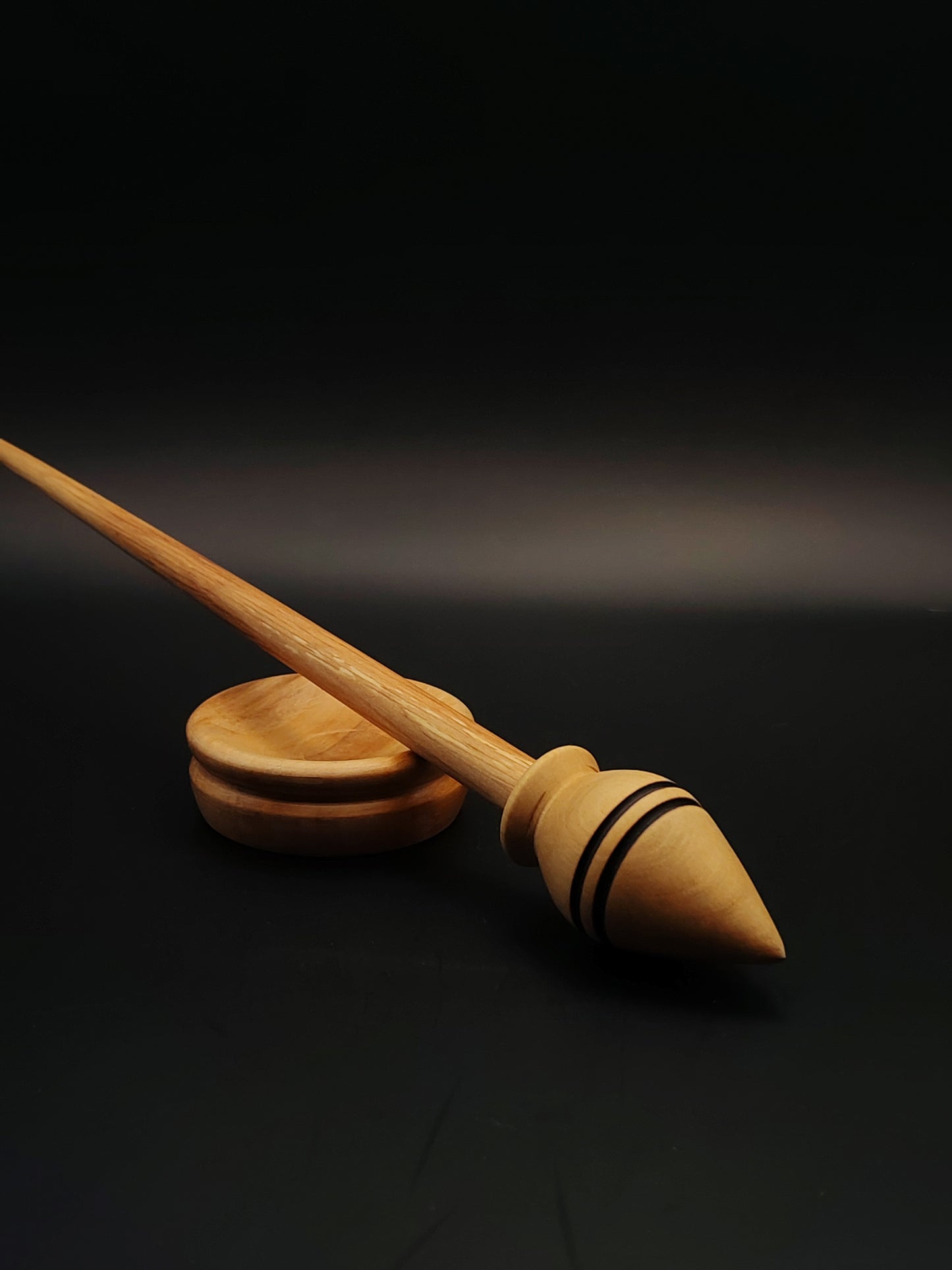 Support Spindle Set: Walnut Wood (27 cm / 10.63 in, 19 g / 0.67 oz) with Pear Support Bowl