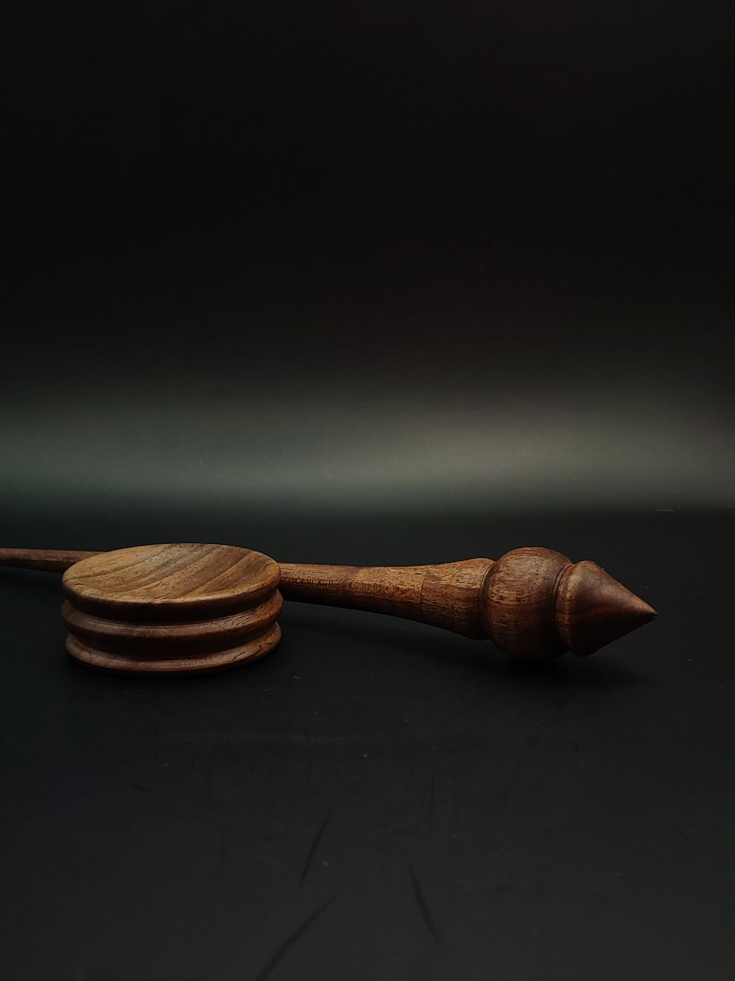 Support Spindle Set: Walnut Wood (24.8 cm / 9.76 in, 19 g / 0.67 oz) with Walnut Support Bowl