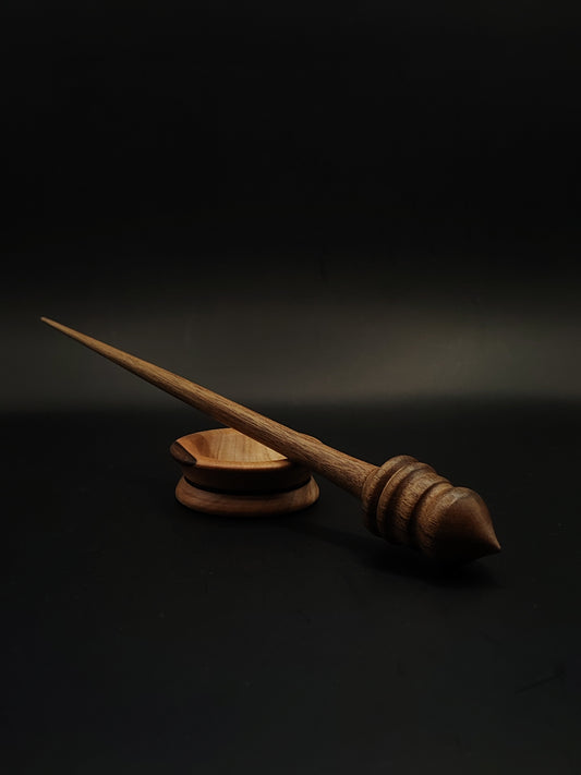 Support Spindle Set: Walnut (26 cm / 10.24 in, 21 g / 0.74 oz) with Walnut Support Bowl