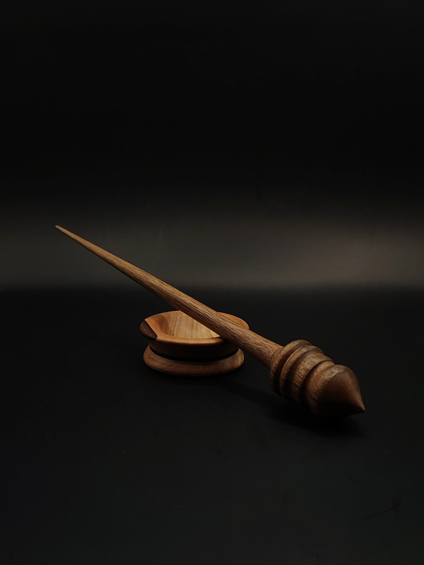 Support Spindle Set: Walnut (26 cm / 10.24 in, 21 g / 0.74 oz) with Walnut Support Bowl