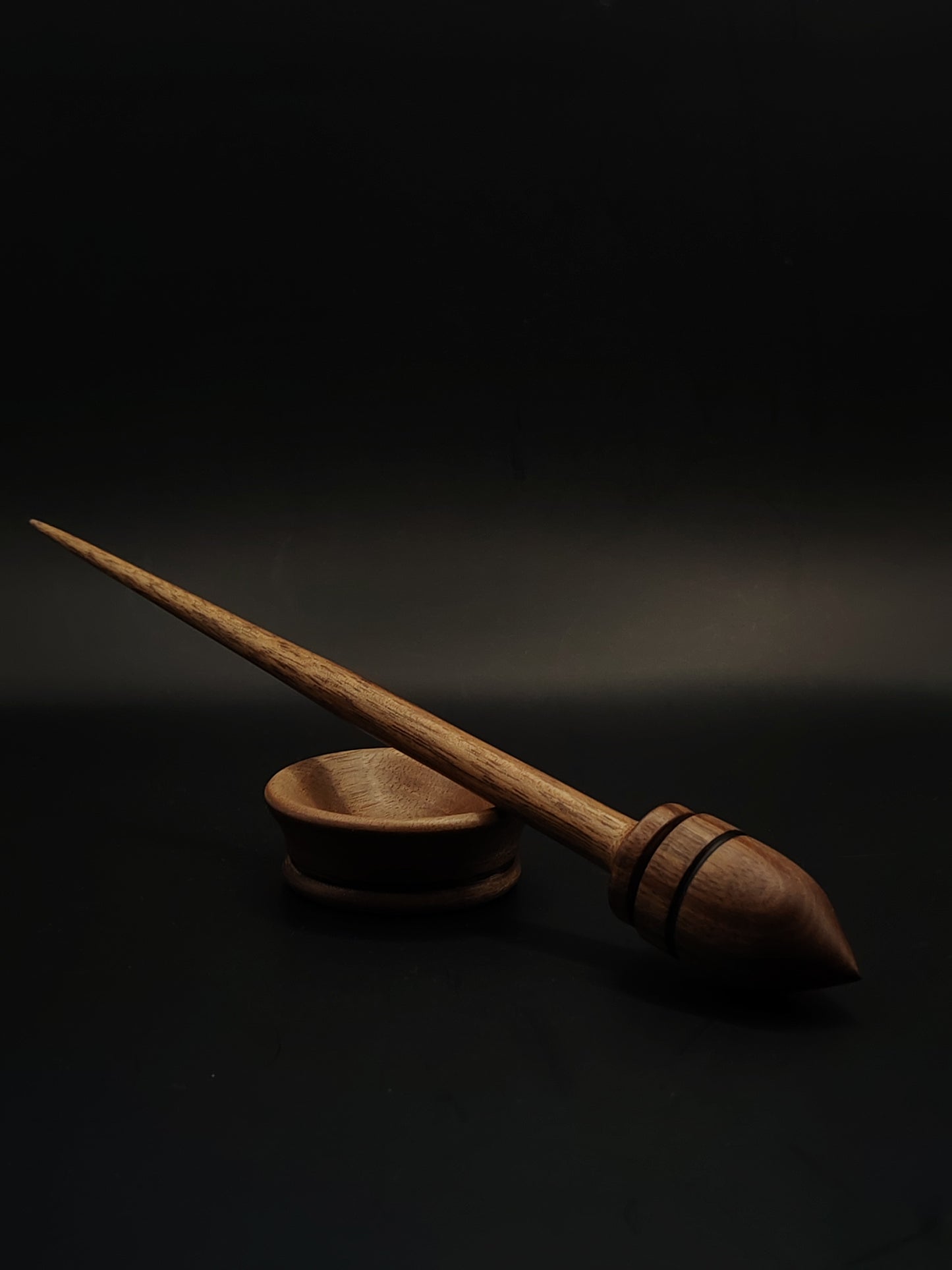 Support Spindle Set: Walnut (25 cm / 9.84 in, 21 g / 0.74 oz) with Walnut Support Bowl