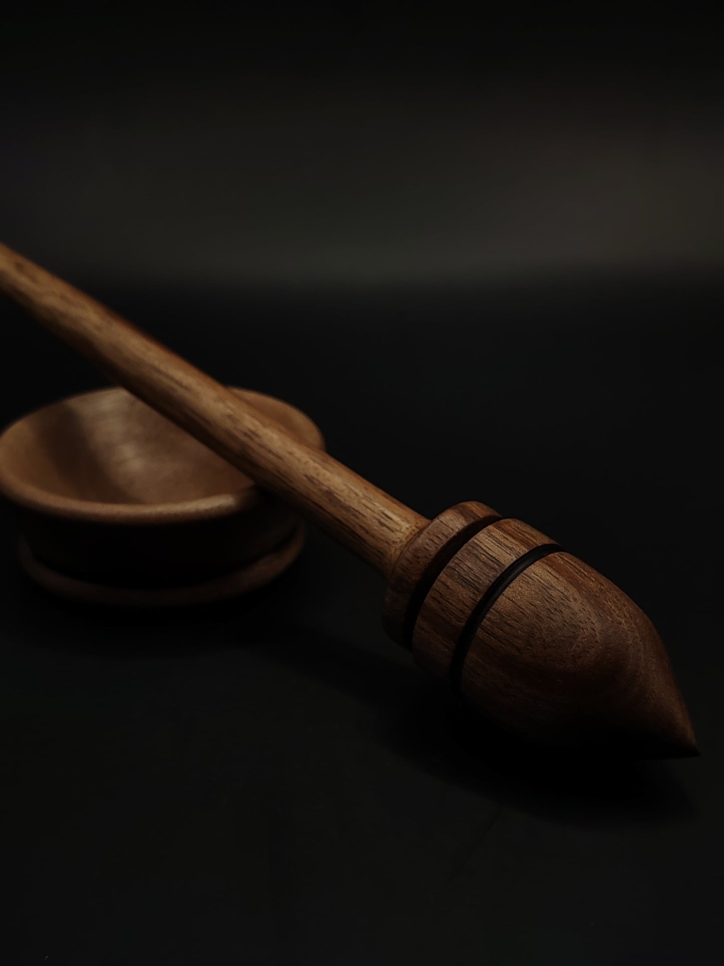 Support Spindle Set: Walnut (25 cm / 9.84 in, 21 g / 0.74 oz) with Walnut Support Bowl
