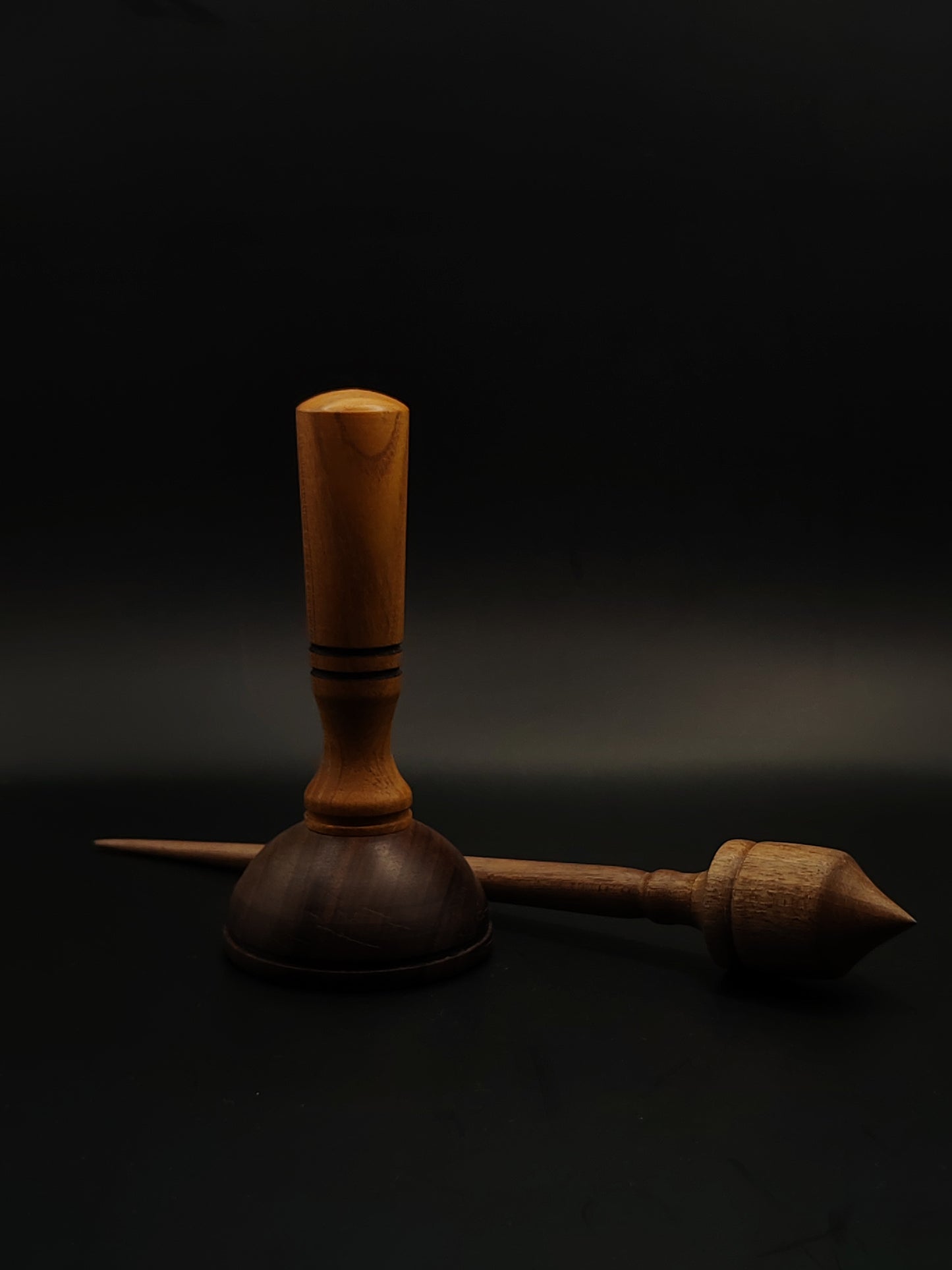 Support Spindle Set: Walnut (24.5 cm / 9.65 in, 23 g / 0.81 oz) with Walnut & Mulberry Lap Support Bowl
