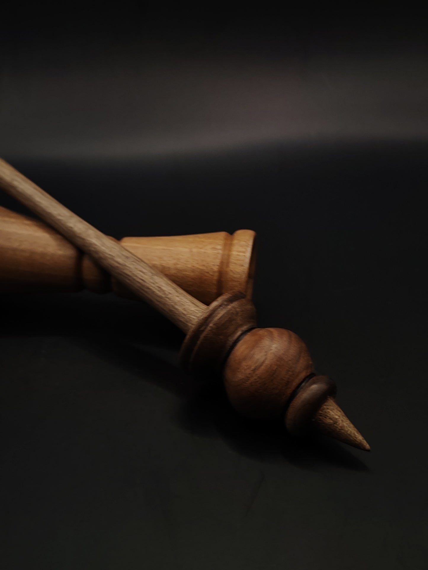 Support Spindle Set: Walnut (25 cm / 9.84 in, 22 g / 0.78 oz) with Walnut Lap Support Bowl