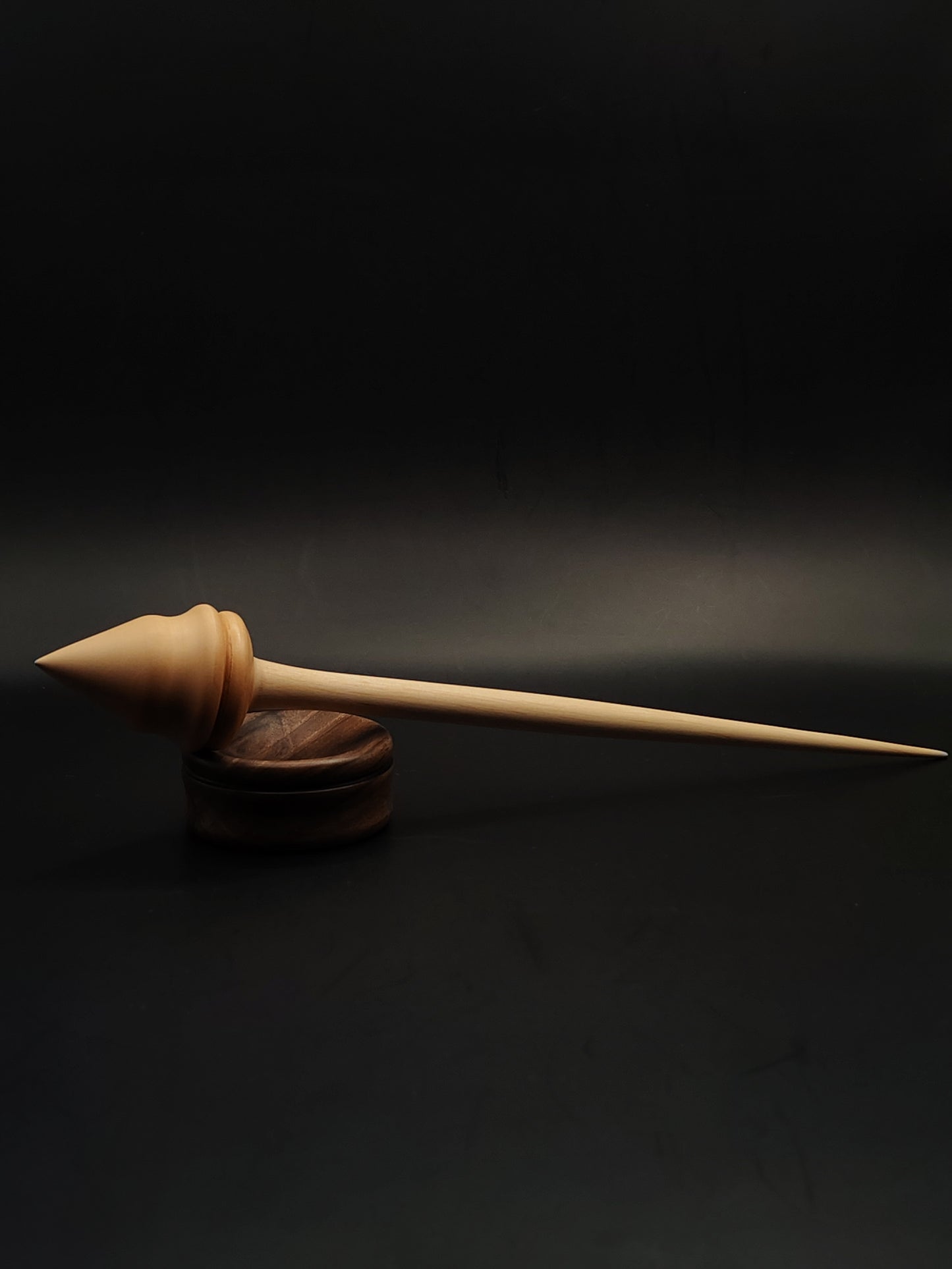 Support Spindle Set: Pear Whorl & Apple Shaft (28 cm / 11.02 in, 29 g / 1.02 oz) with Walnut Support Bowl