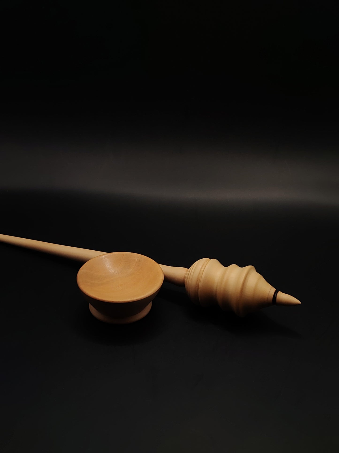 Unique Pear Wood Support Spindle – 38g / 1.34oz, 30cm / 11.8in | With Matching Pear Support Bowl | Artisan Spinning Tool | Kravelli