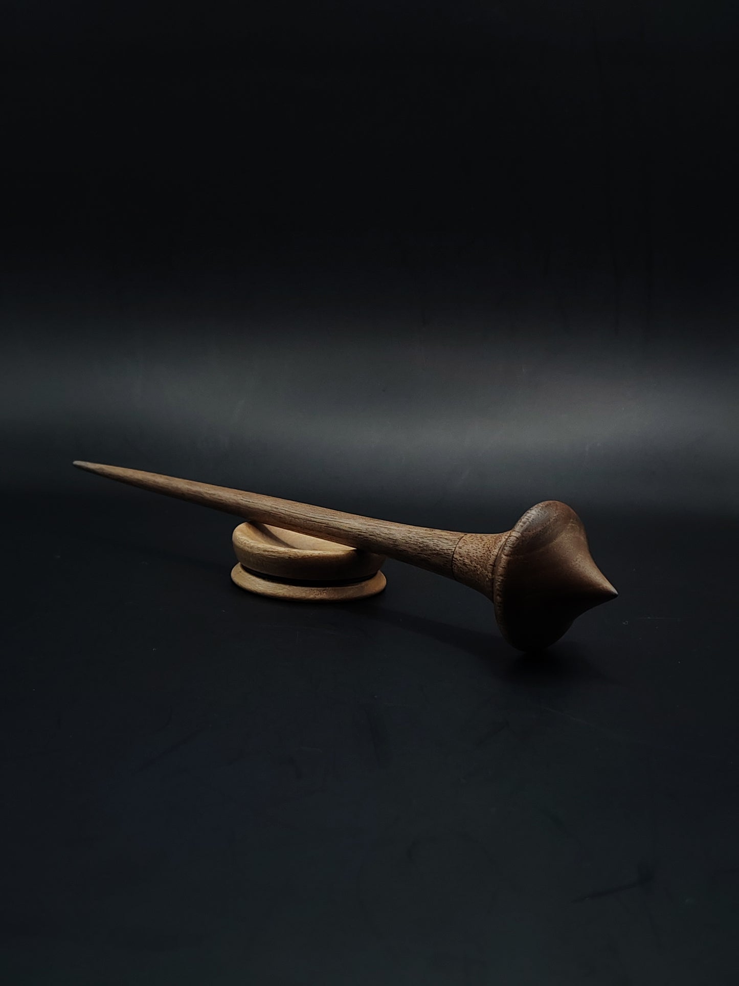 Support Spindle Set: Walnut (20.5 cm / 8.07 in, 19 g / 0.67 oz) with Grey Walnut Support Bowl