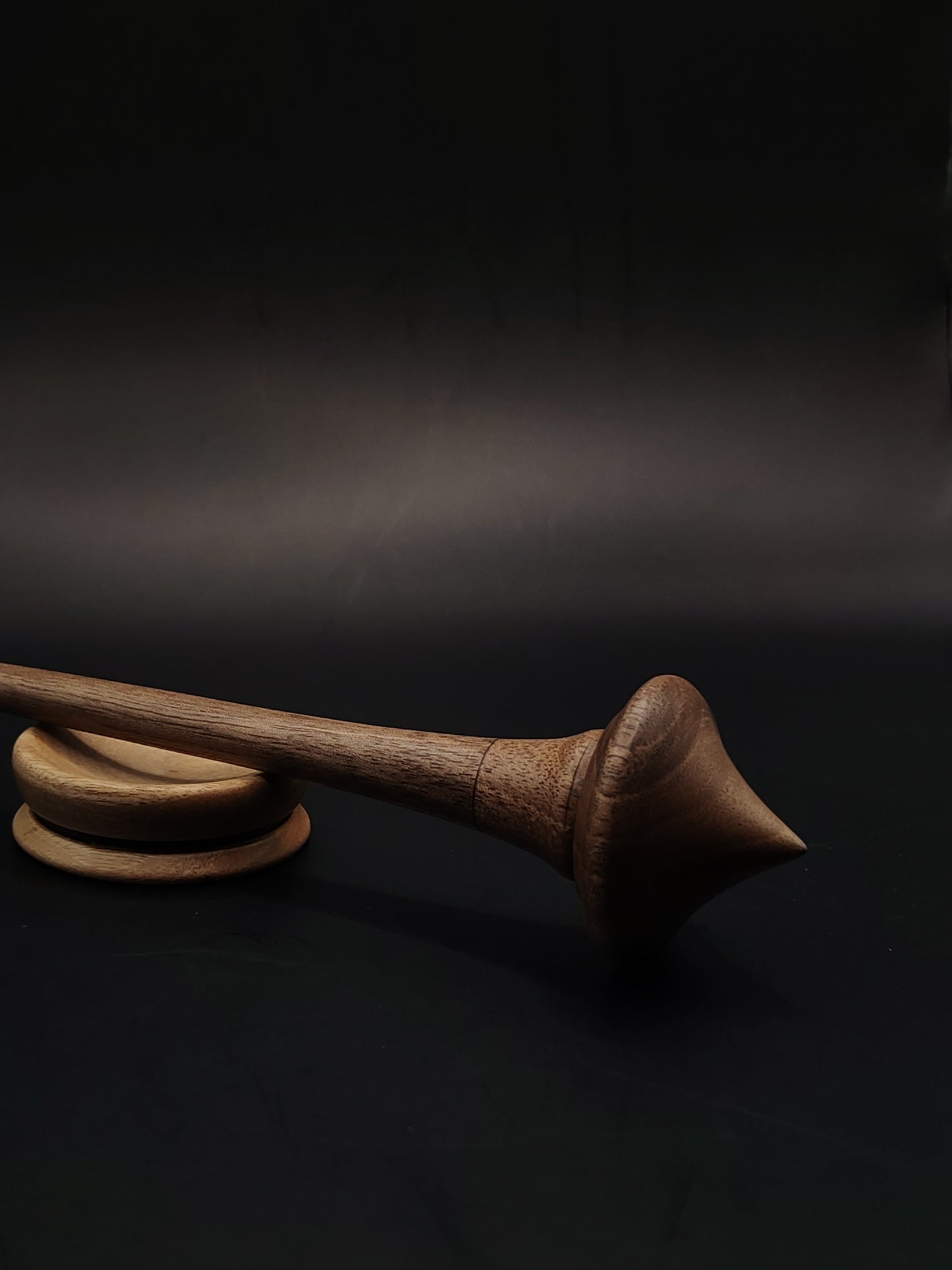 Support Spindle Set: Walnut (20.5 cm / 8.07 in, 19 g / 0.67 oz) with Grey Walnut Support Bowl