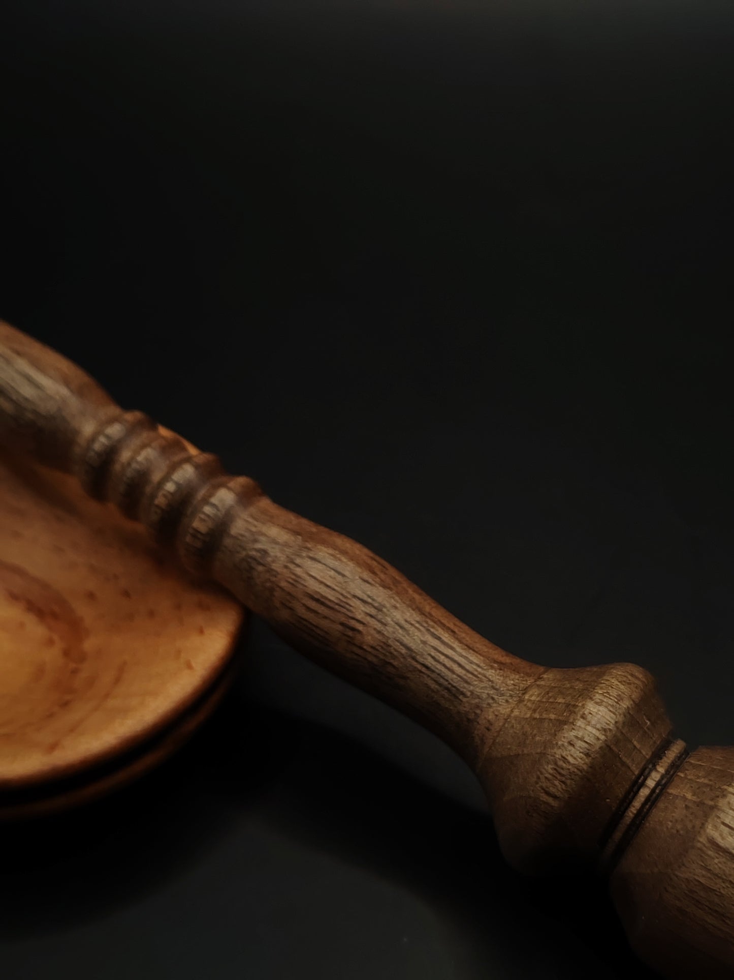 Artisan Support Spindle Set: Walnut Wood (26 cm / 10.24 in, 19 g / 0.67 oz) with Beech Support Bowl