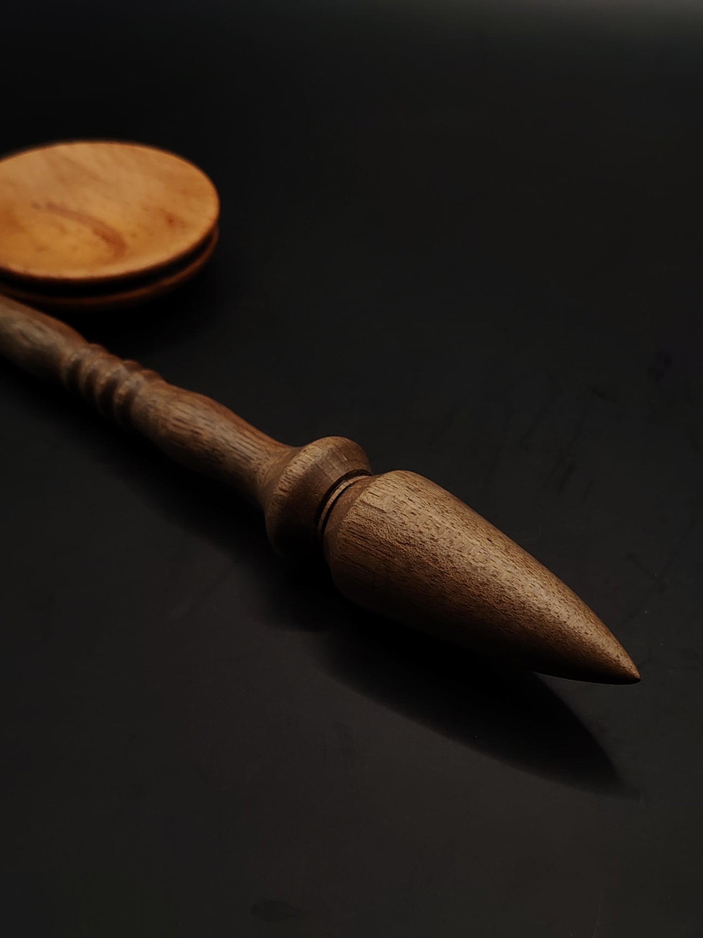 Artisan Support Spindle Set: Walnut Wood (26 cm / 10.24 in, 19 g / 0.67 oz) with Beech Support Bowl