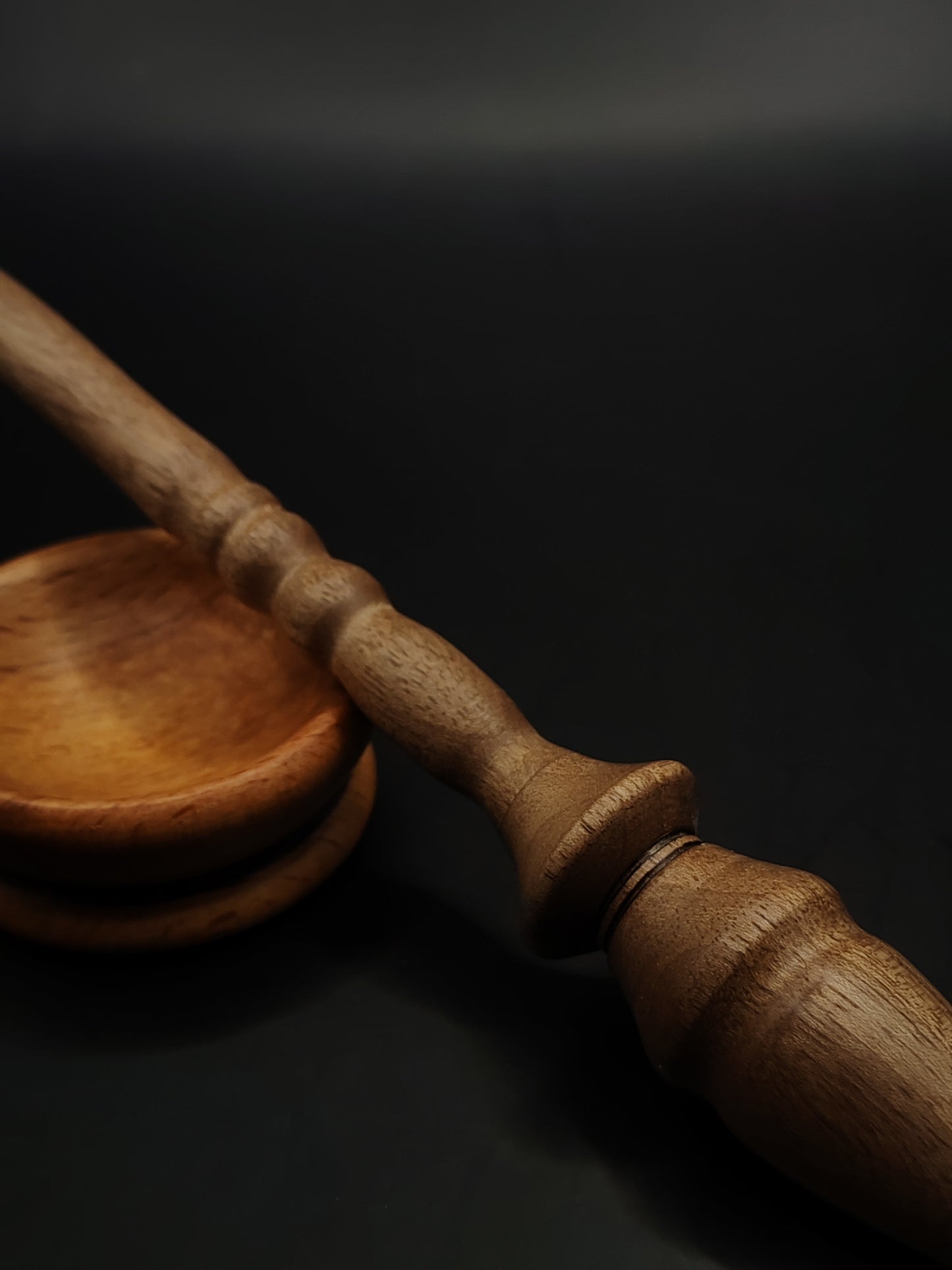 Artisan Support Spindle Set: Walnut Wood (26 cm / 10.24 in, 21 g / 0.74 oz) with Beech Support Bowl