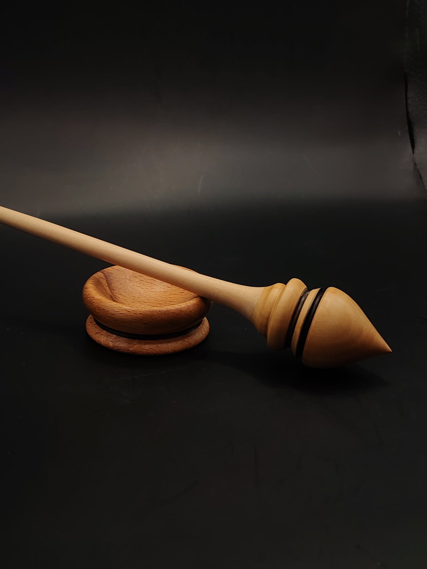 Support Spindle for Yarn Spinning – Apple & Pear, 27 cm (10.6″), 23 g Bowl