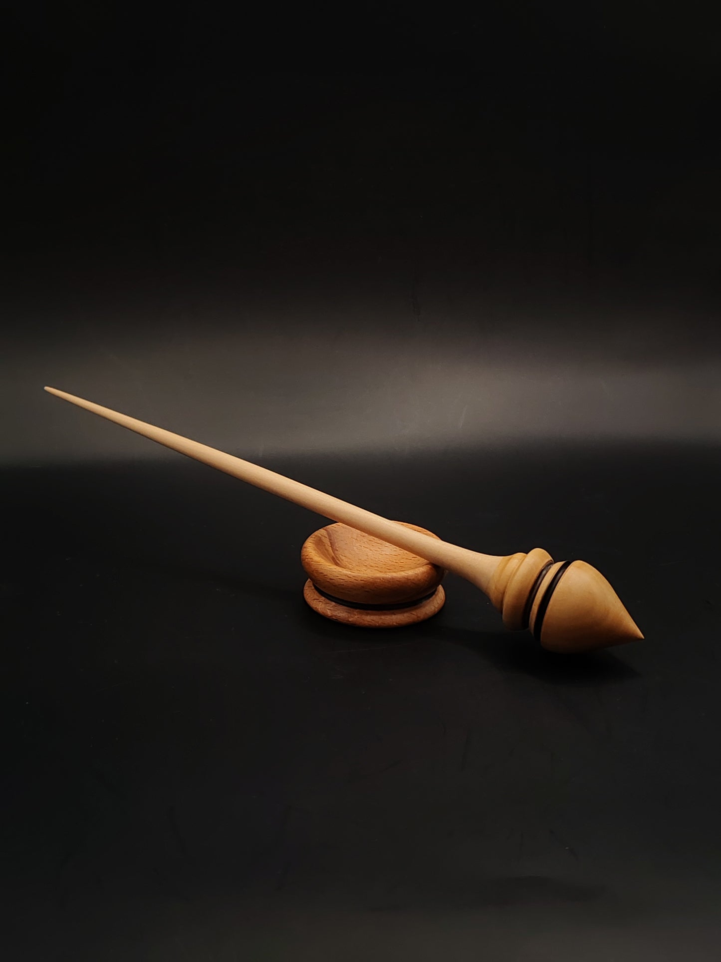 Support Spindle for Yarn Spinning – Apple & Pear, 27 cm (10.6″), 23 g Bowl
