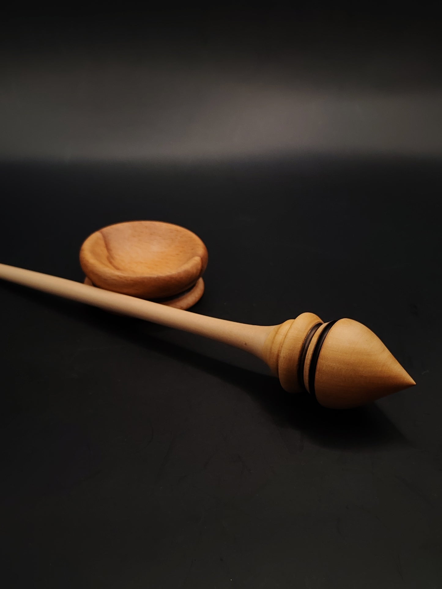 Support Spindle for Yarn Spinning – Apple & Pear, 27 cm (10.6″), 23 g Bowl