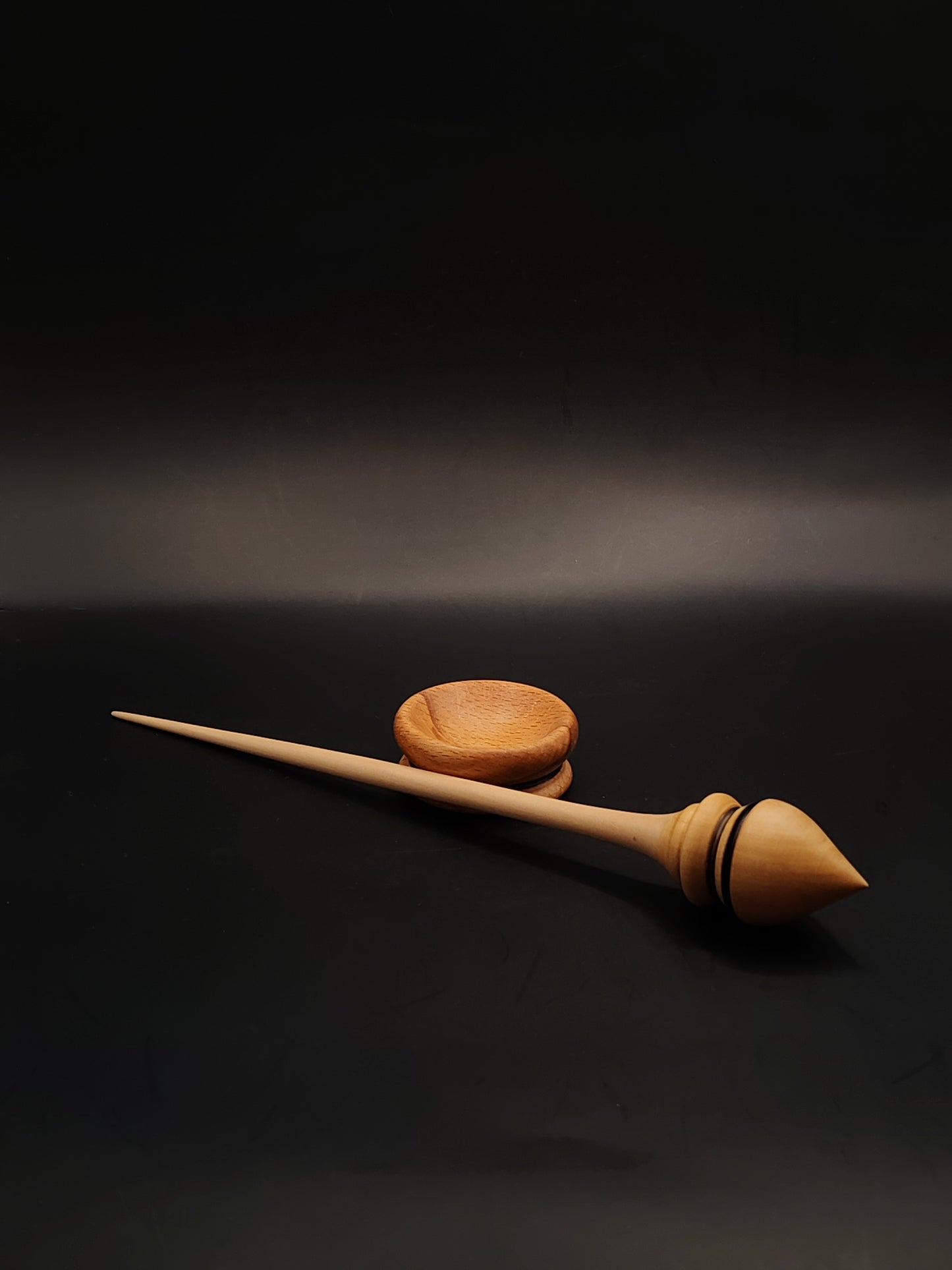 Support Spindle for Yarn Spinning – Apple & Pear, 27 cm (10.6″), 23 g Bowl