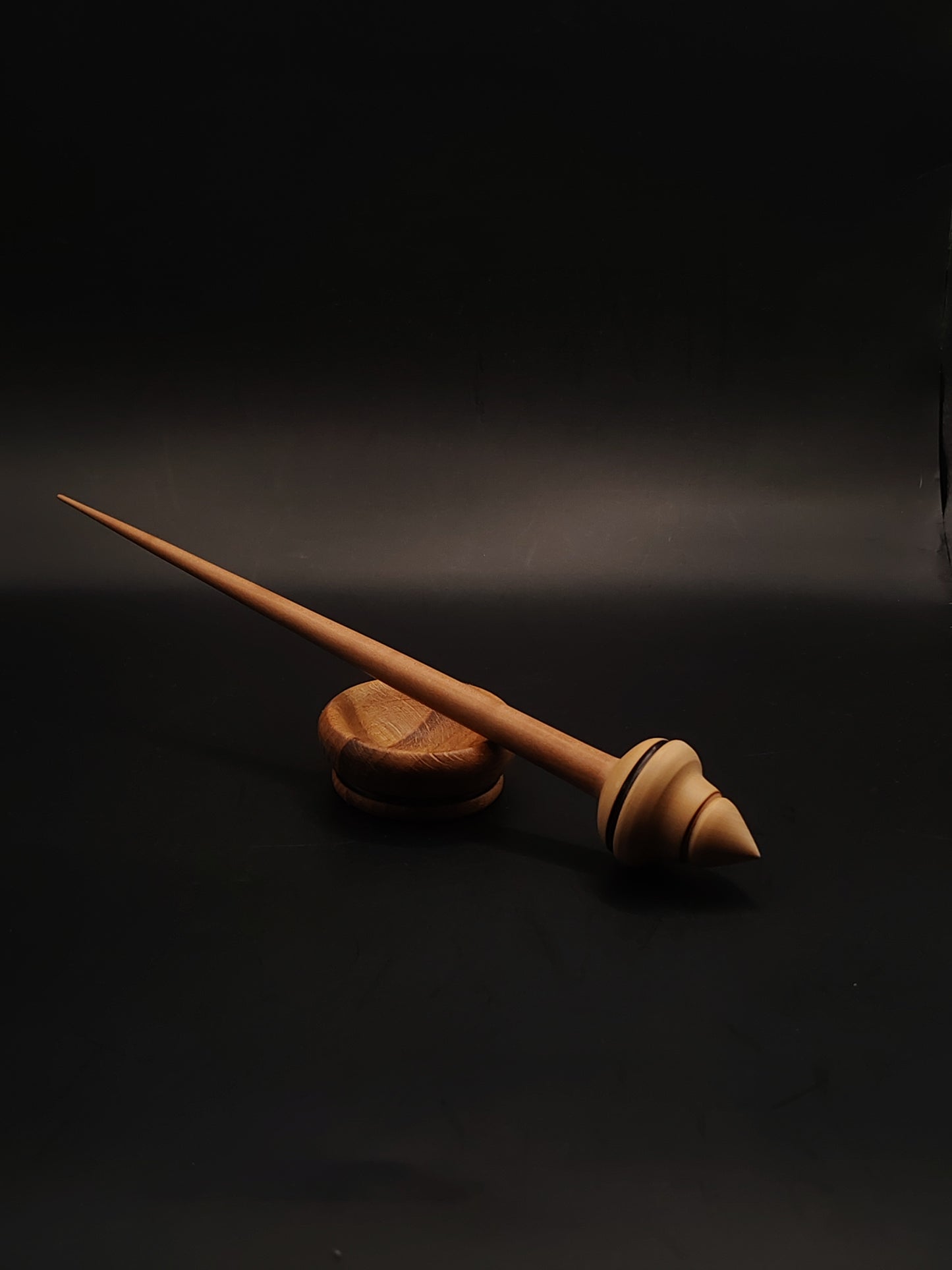 Support Spindle for Yarn Spinning – Pear & Apple, 25 cm (9.8″), 19 g Bowl