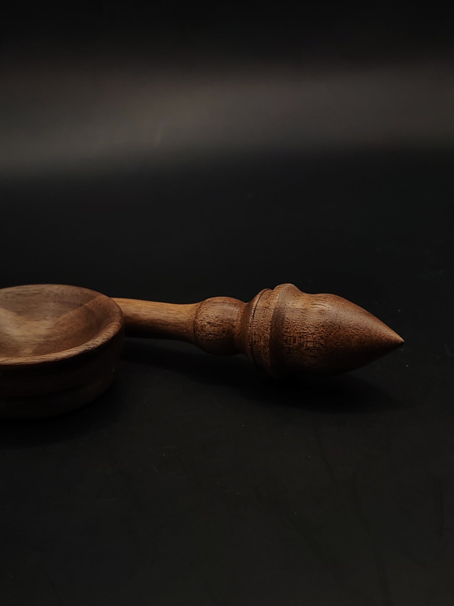 Mini Support Spindle – Walnut Wood (16 cm / 9 g) + Tiny Walnut Spinning Bowl | Lightweight Micro Spindle by Kravelli