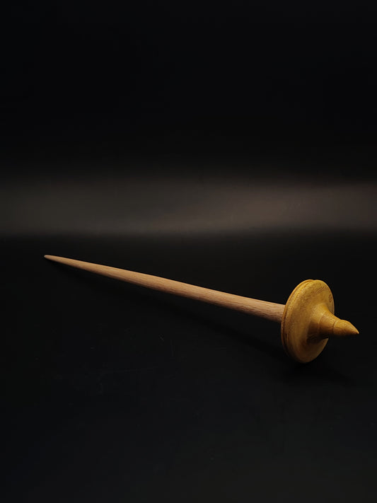 Support Spindle – Chestnut Shaft & Mulberry Whorl (24.5 cm / 9.6″, 15 g / 0.53 oz) | Lightweight Artisan Spindle by Kravelli