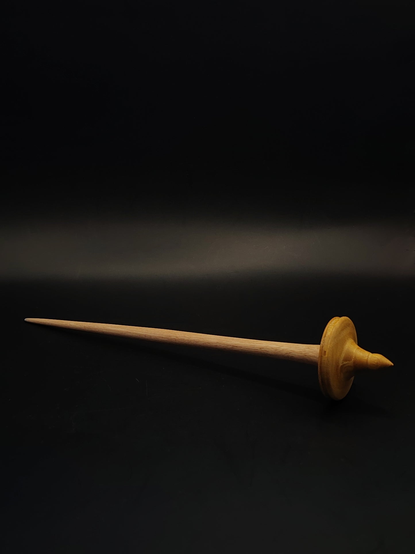 Support Spindle – Chestnut Shaft & Mulberry Whorl (24.5 cm / 9.6″, 15 g / 0.53 oz) | Lightweight Artisan Spindle by Kravelli