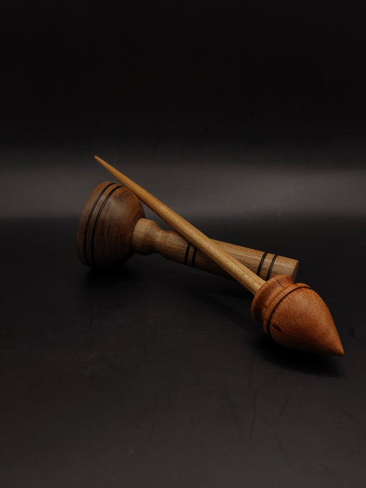 Support Spindle – Chestnut Shaft & Beech Whorl, 25.5 cm / 10″, 28 g + Lap Bowl
