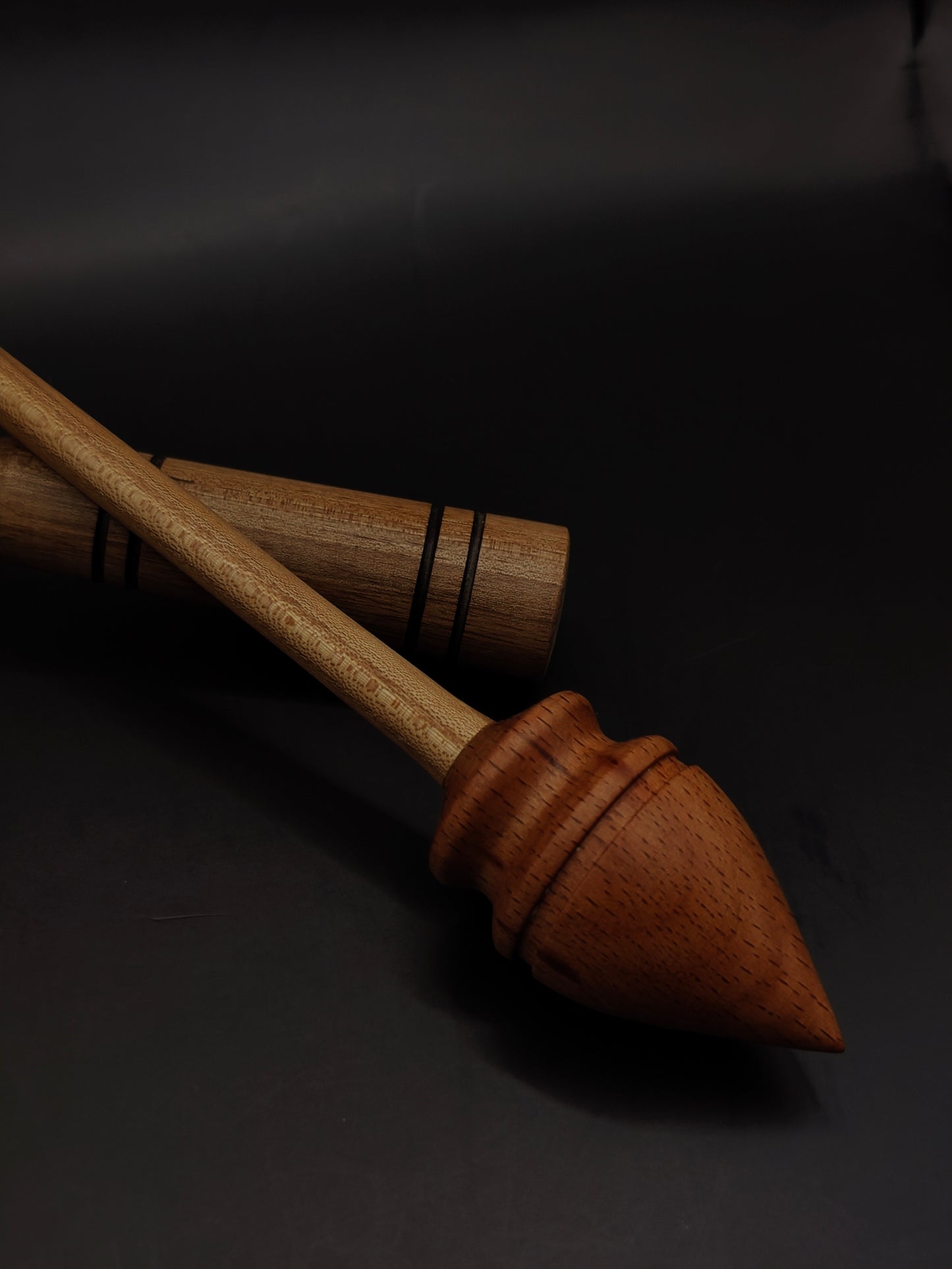 Support Spindle – Chestnut Shaft & Beech Whorl, 25.5 cm / 10″, 28 g + Lap Bowl