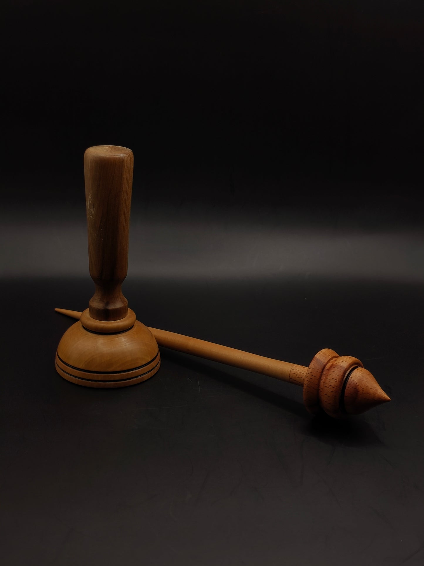 Support Spindle – Beech Whorl & Pear Shaft, 25.5 cm / 10″, 23 g + Lap Bowl