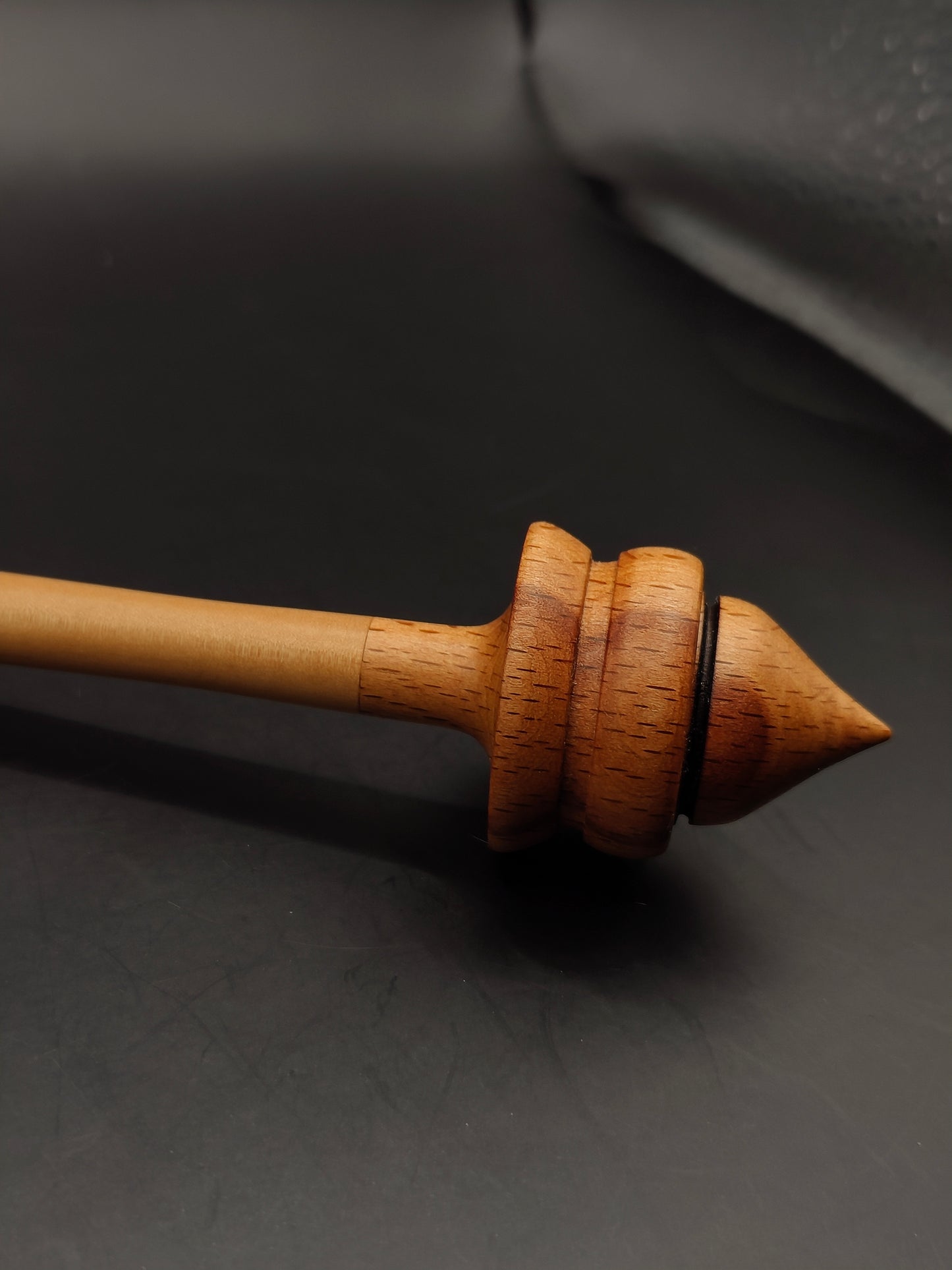 Support Spindle – Beech Whorl & Pear Shaft, 25.5 cm / 10″, 23 g + Lap Bowl