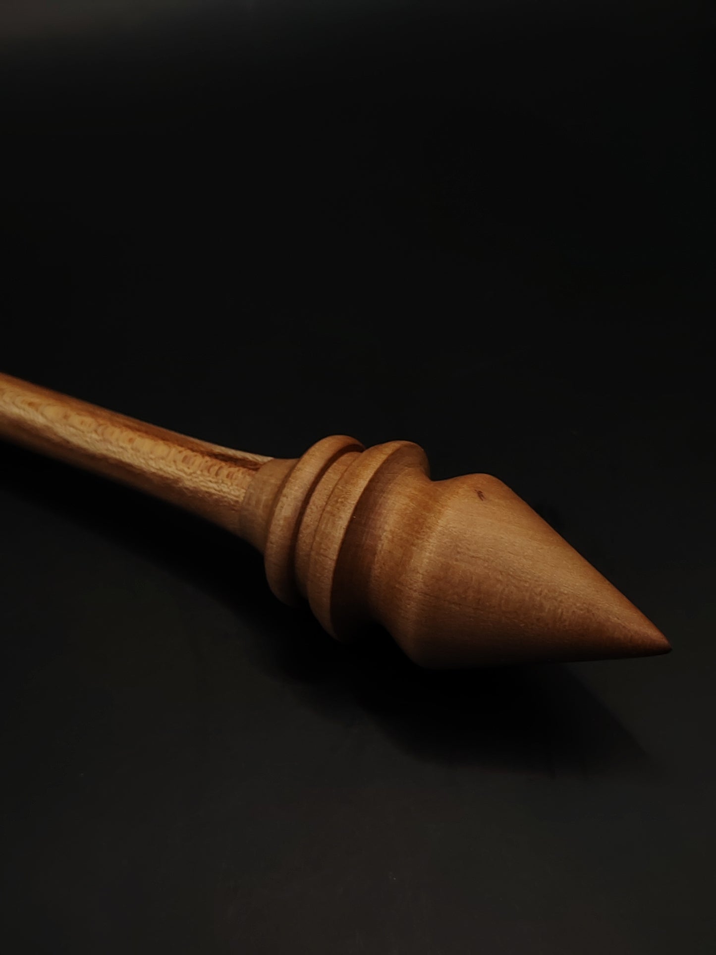 Support Spindle – Chestnut Shaft & Pear Whorl, 25 cm / 9.8″, 21 g + Bowl