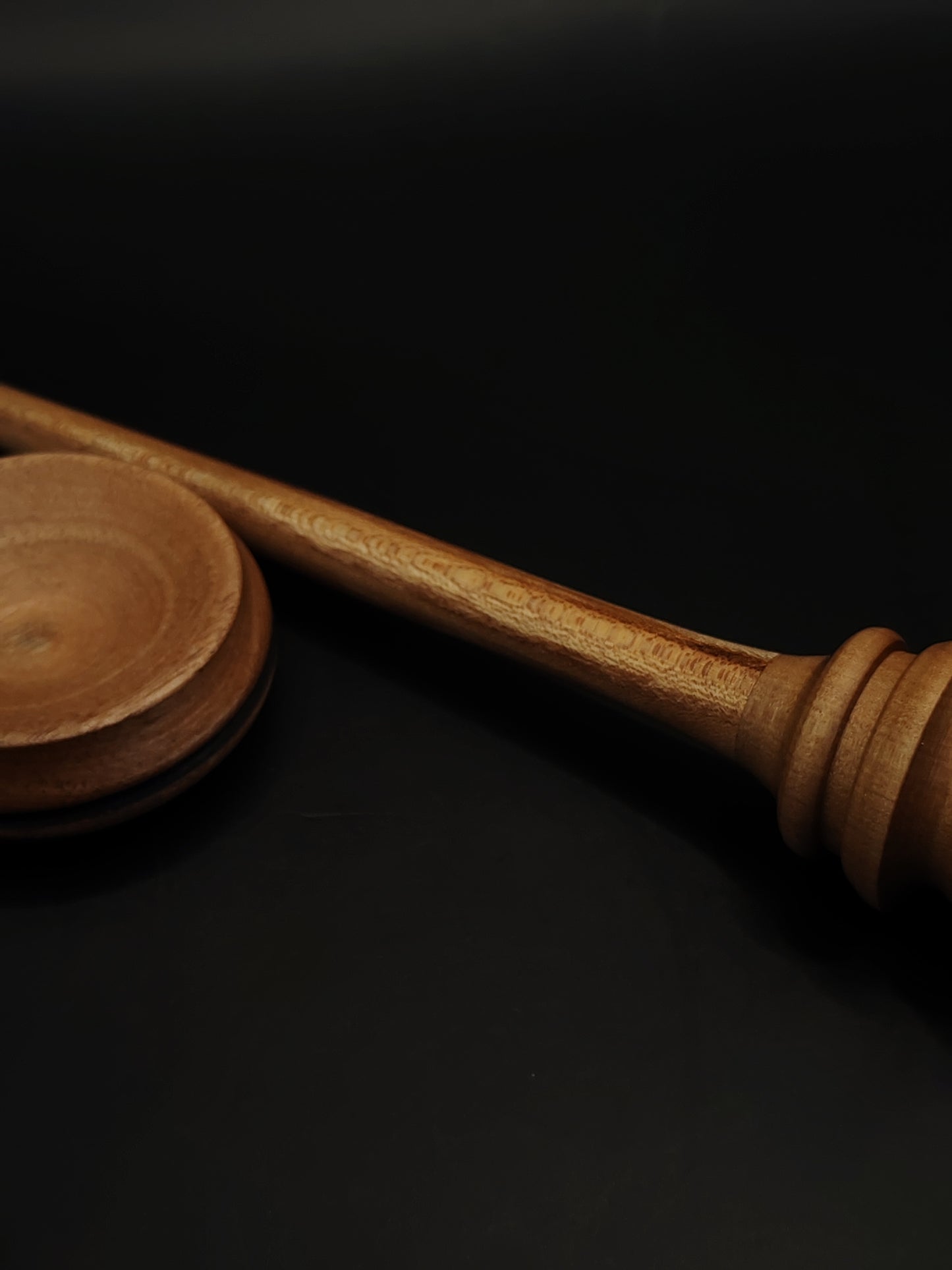 Support Spindle – Chestnut Shaft & Pear Whorl, 25 cm / 9.8″, 21 g + Bowl