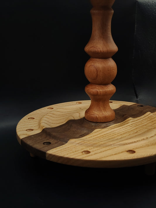 Spindle Stand for 12 Spindles – Chestnut & Walnut, Organizer