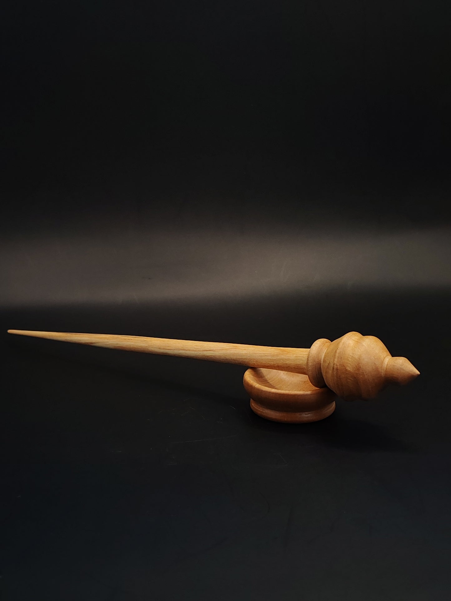 Support Spindle – Chestnut Wood, 23.5 cm / 9.3″, 13 g + Tiny Pear Bowl