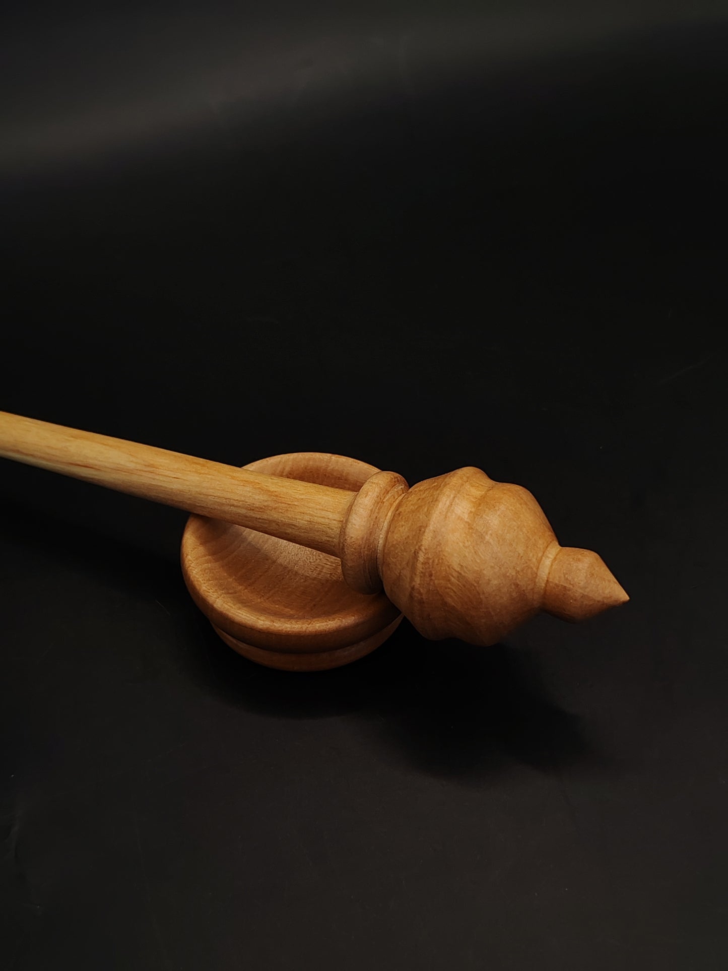 Support Spindle – Chestnut Wood, 23.5 cm / 9.3″, 13 g + Tiny Pear Bowl