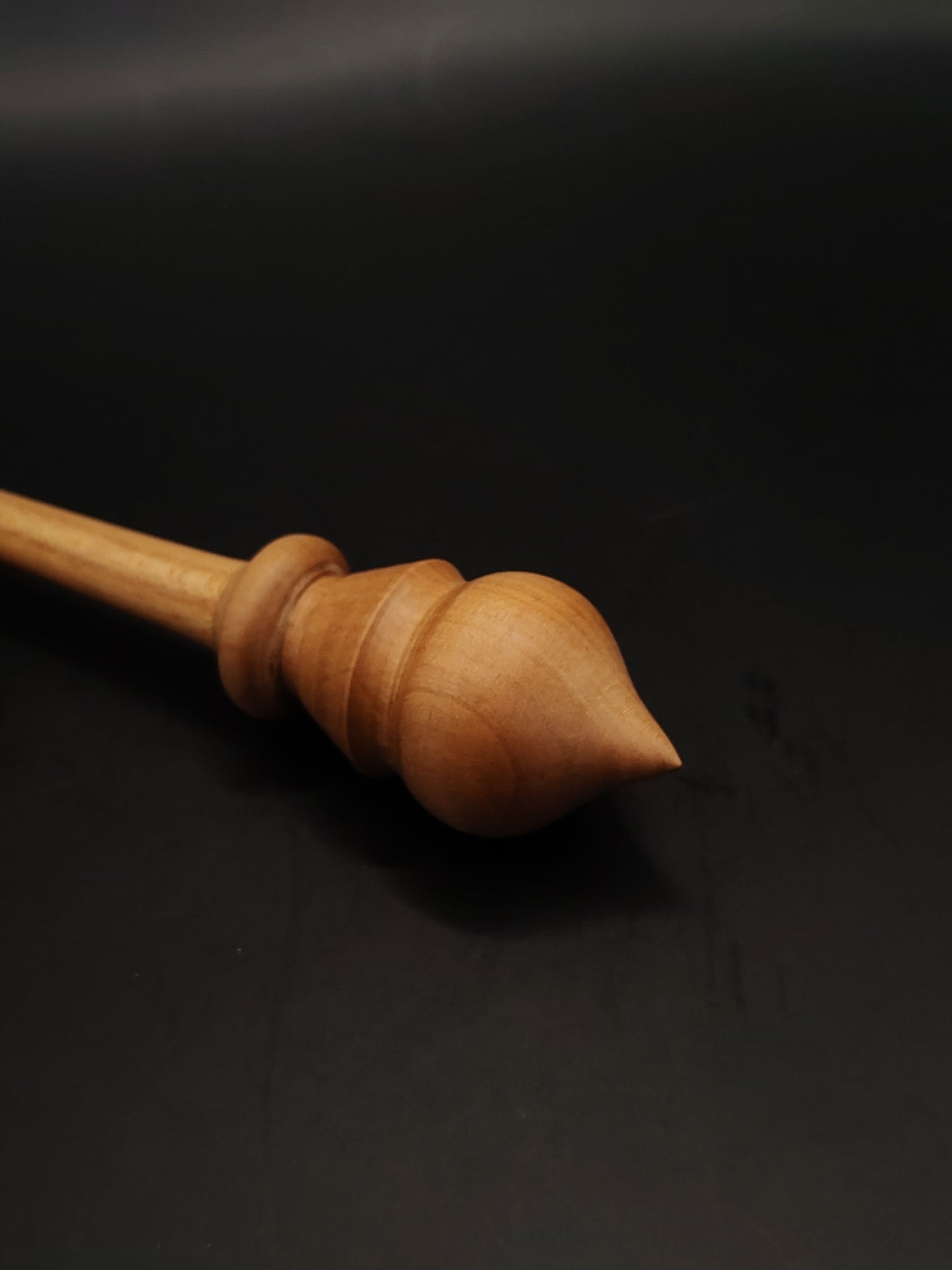 Support Spindle – Sycamore Shaft & Chestnut Whorl, 25 cm / 9.8″, 17 g + Bowl