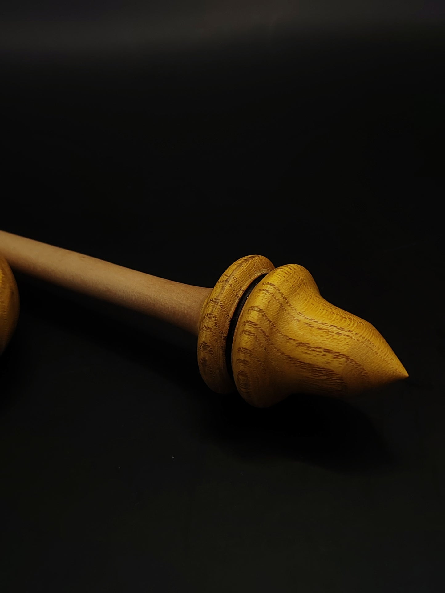 Support Spindle – Apple Shaft & Mulberry Whorl, 23.5 cm / 9.3″, 14 g + Bowl