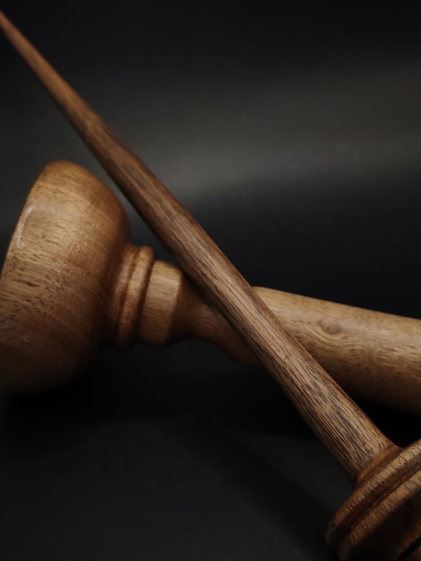 Support Spindle – Walnut Wood, 25 cm / 9.8″, 18 g + Walnut Lap Bowl