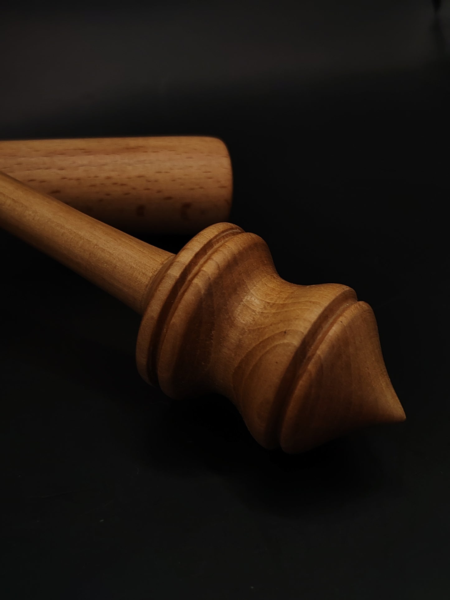 Support Spindle – Plum Shaft & Sycamore Whorl, 25.5 cm / 10″, 31 g + Lap Bowl