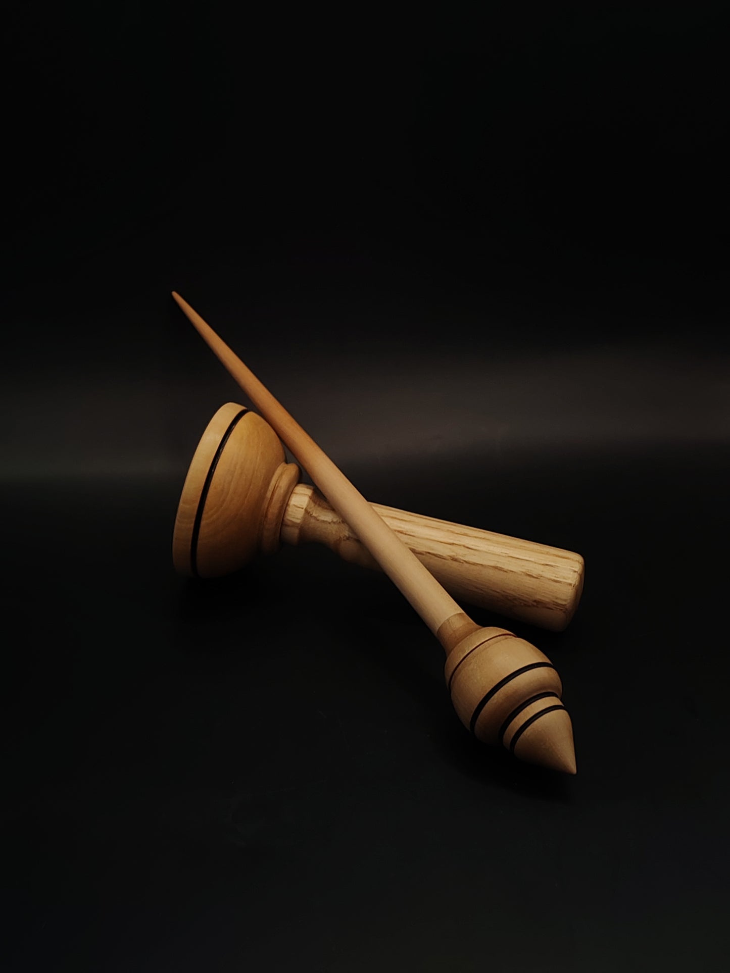 Support Spindle – Apple Shaft & Pear Whorl, 25.5 cm / 10″, 25 g + Lap Bowl