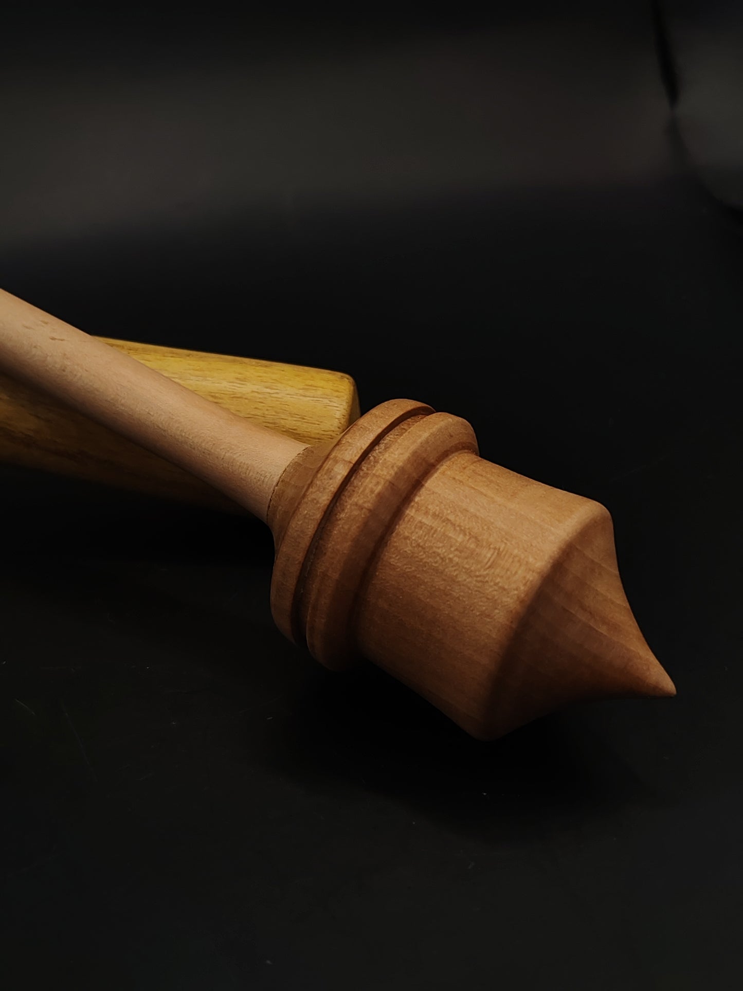 Support Spindle – Apple Shaft & Pear Whorl, 28 cm / 11″, 34 g + Lap Bowl