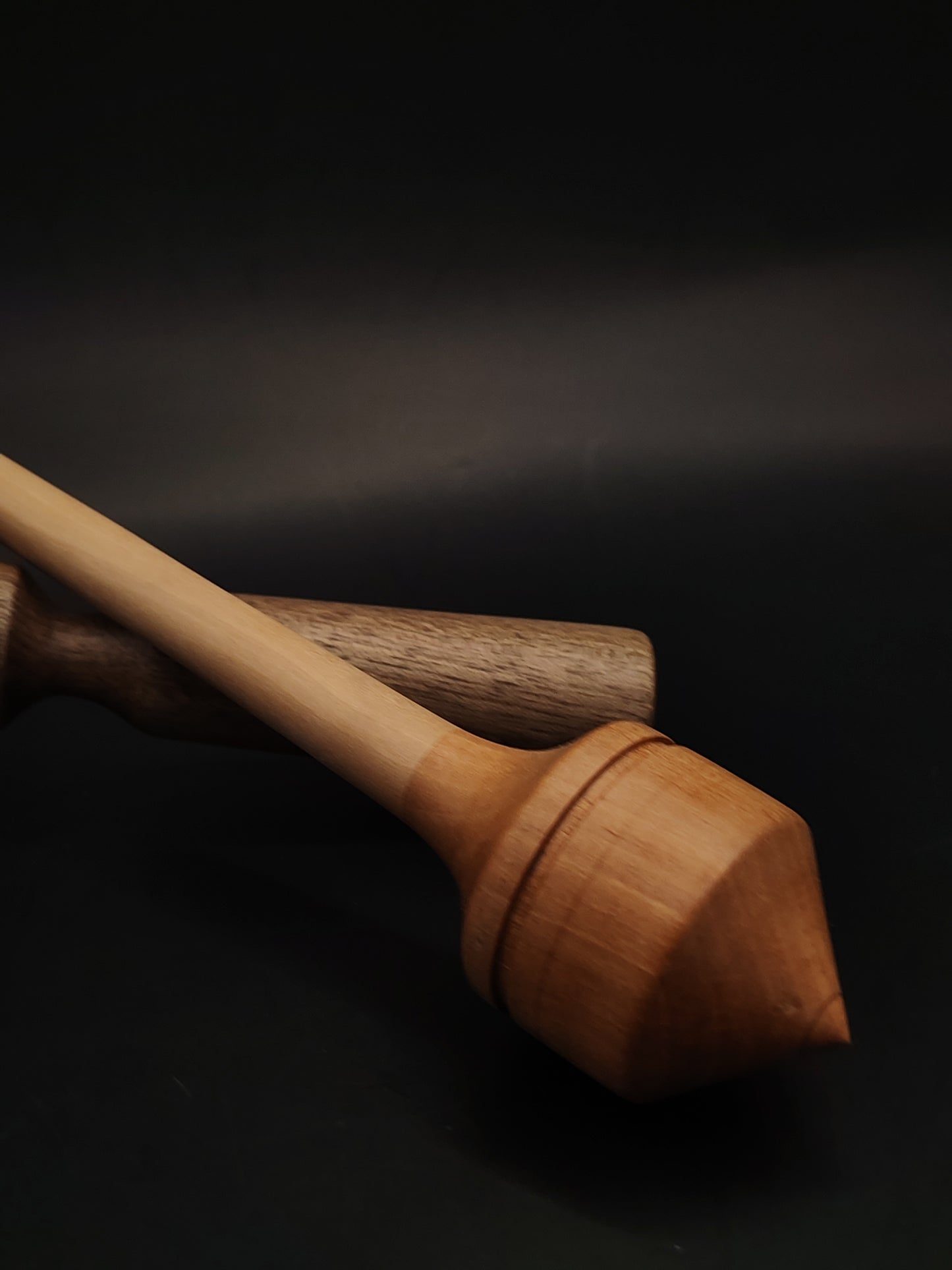 Support Spindle – Apple Shaft & Pear Whorl, 27 cm / 10.6″, 39 g + Lap Bowl