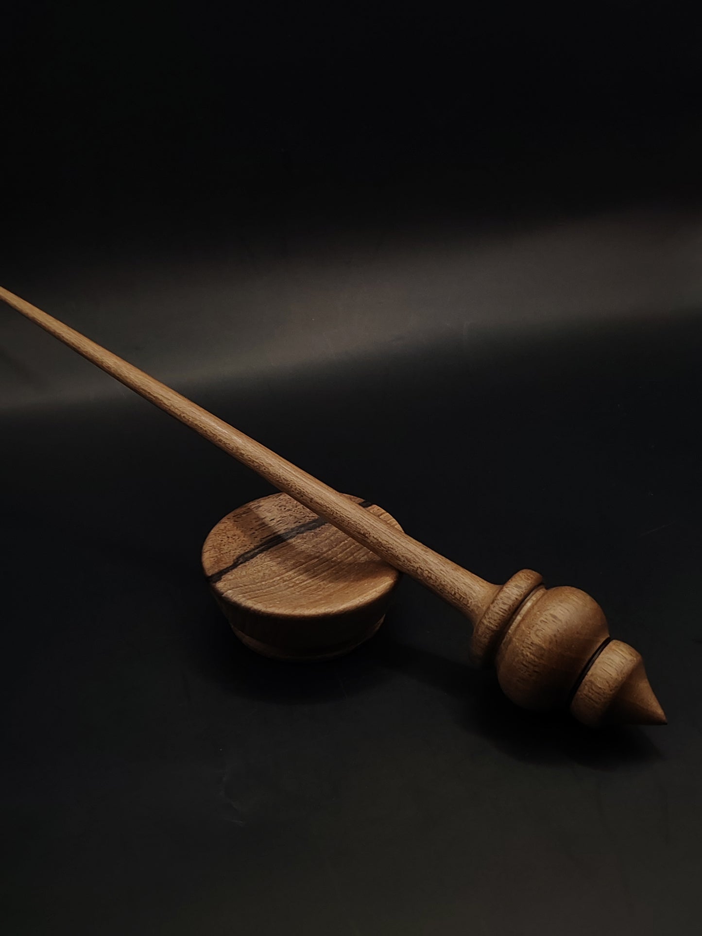 Support Spindle – Walnut Wood, 26 cm / 10.2″, 20 g + Walnut Bowl