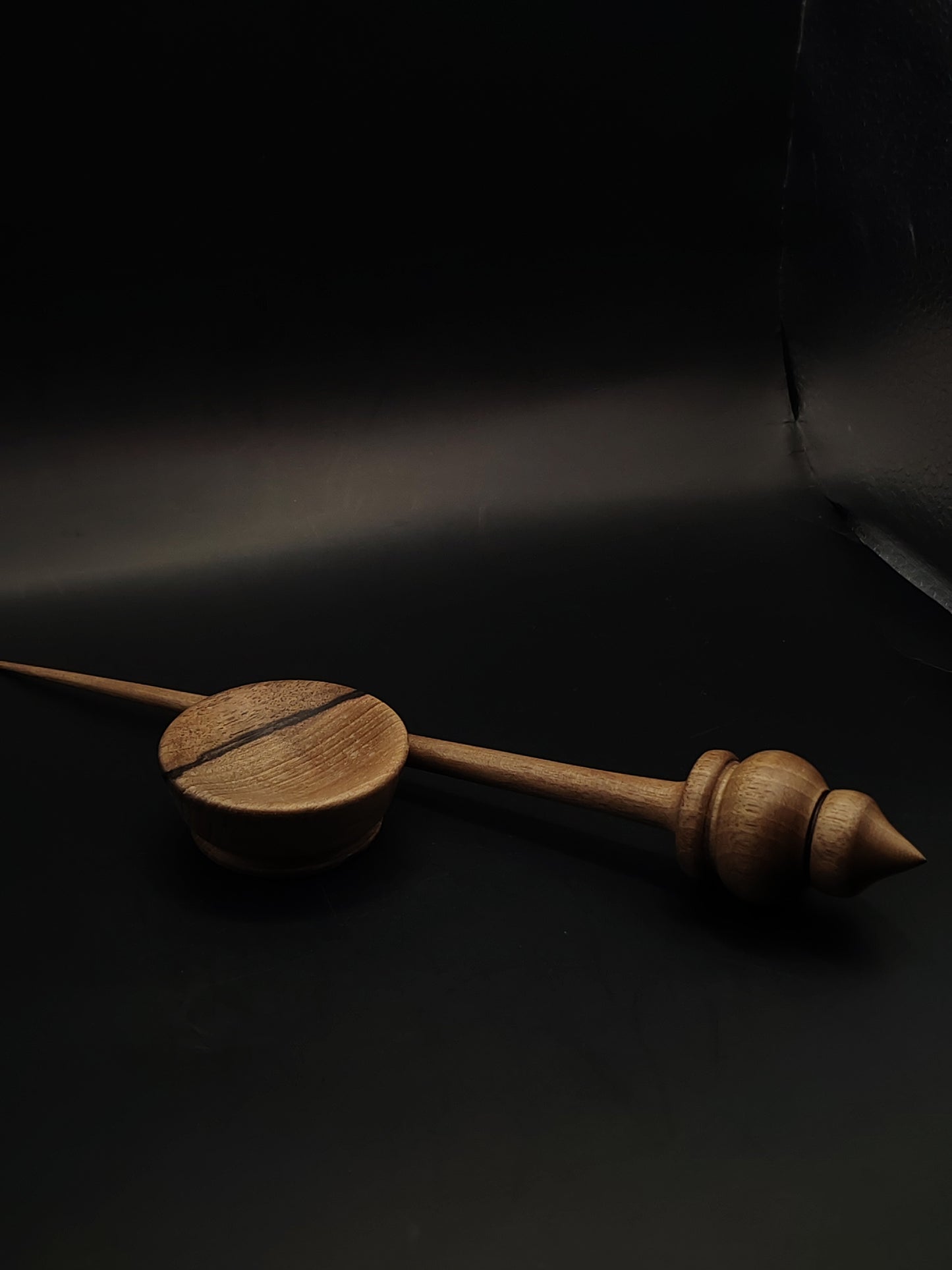 Support Spindle – Walnut Wood, 26 cm / 10.2″, 20 g + Walnut Bowl