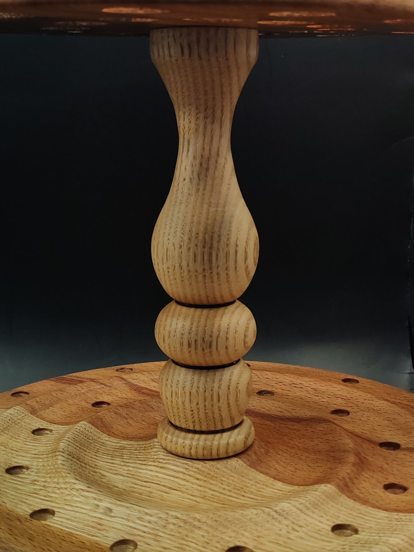 Spindle Stand for Support & Drop Spindles – Beech, Chestnut & Walnut Organizer