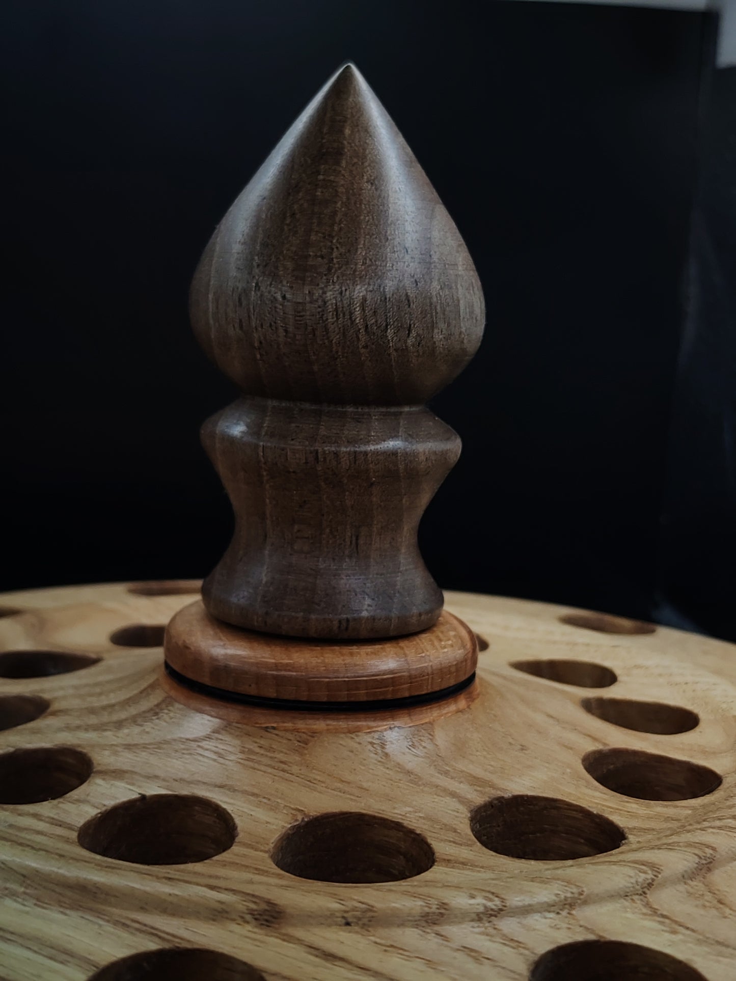 Spindle Stand for Support & Drop Spindles – Beech, Chestnut & Walnut Organizer