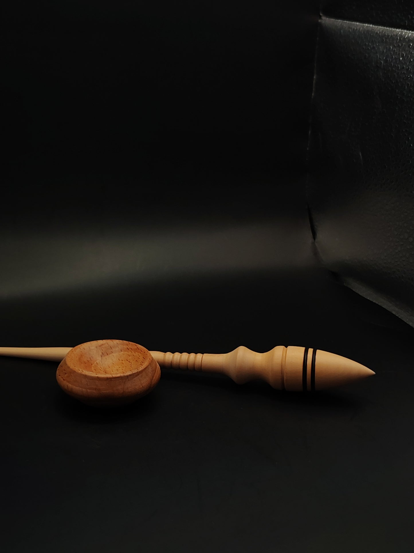 Support Spindle – Apple Wood, 26 cm / 10.2″, 22 g + Beech Bowl