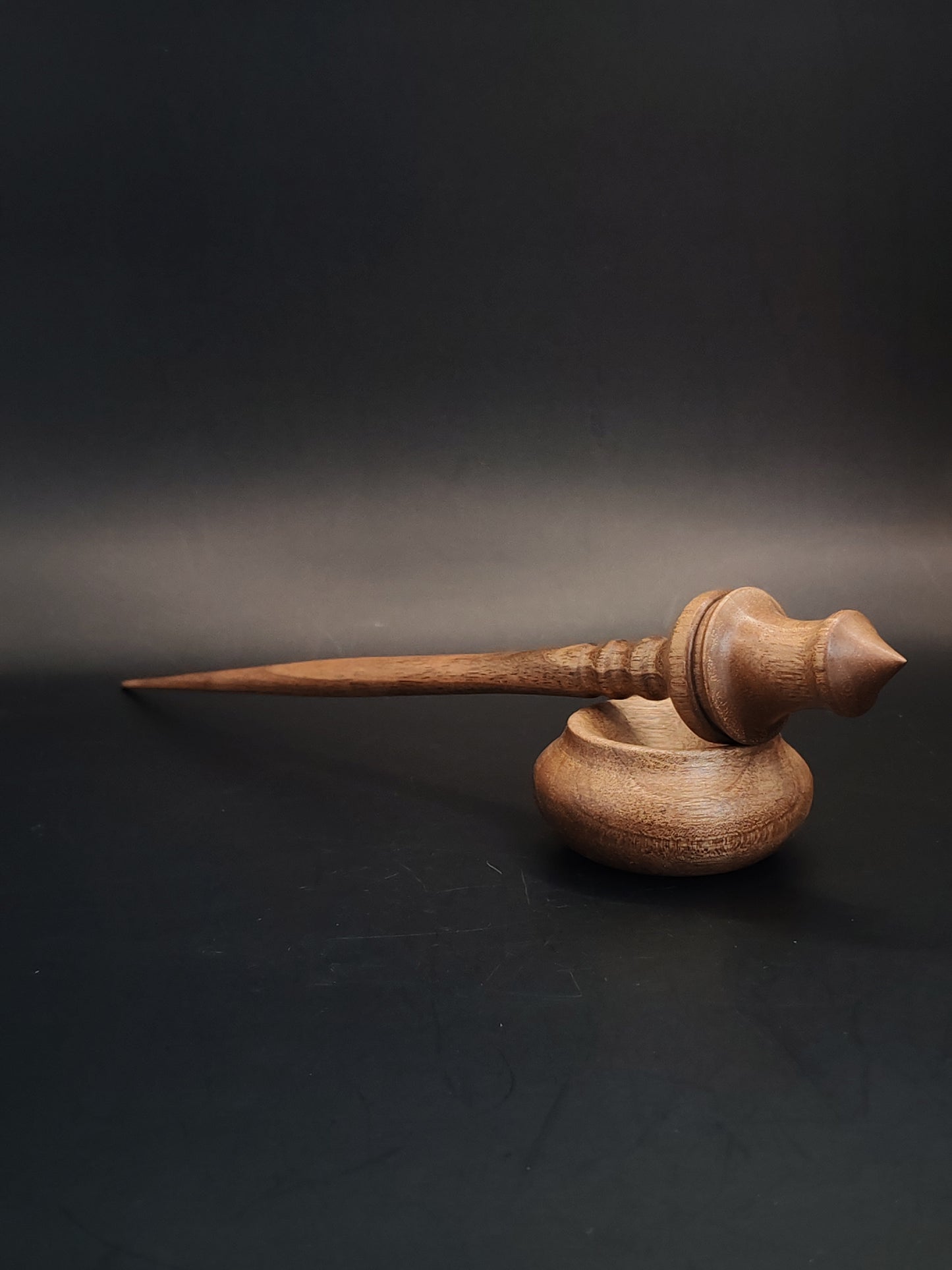 Support Spindle – All Walnut, 24 cm / 9.4″, 19 g + Walnut Bowl