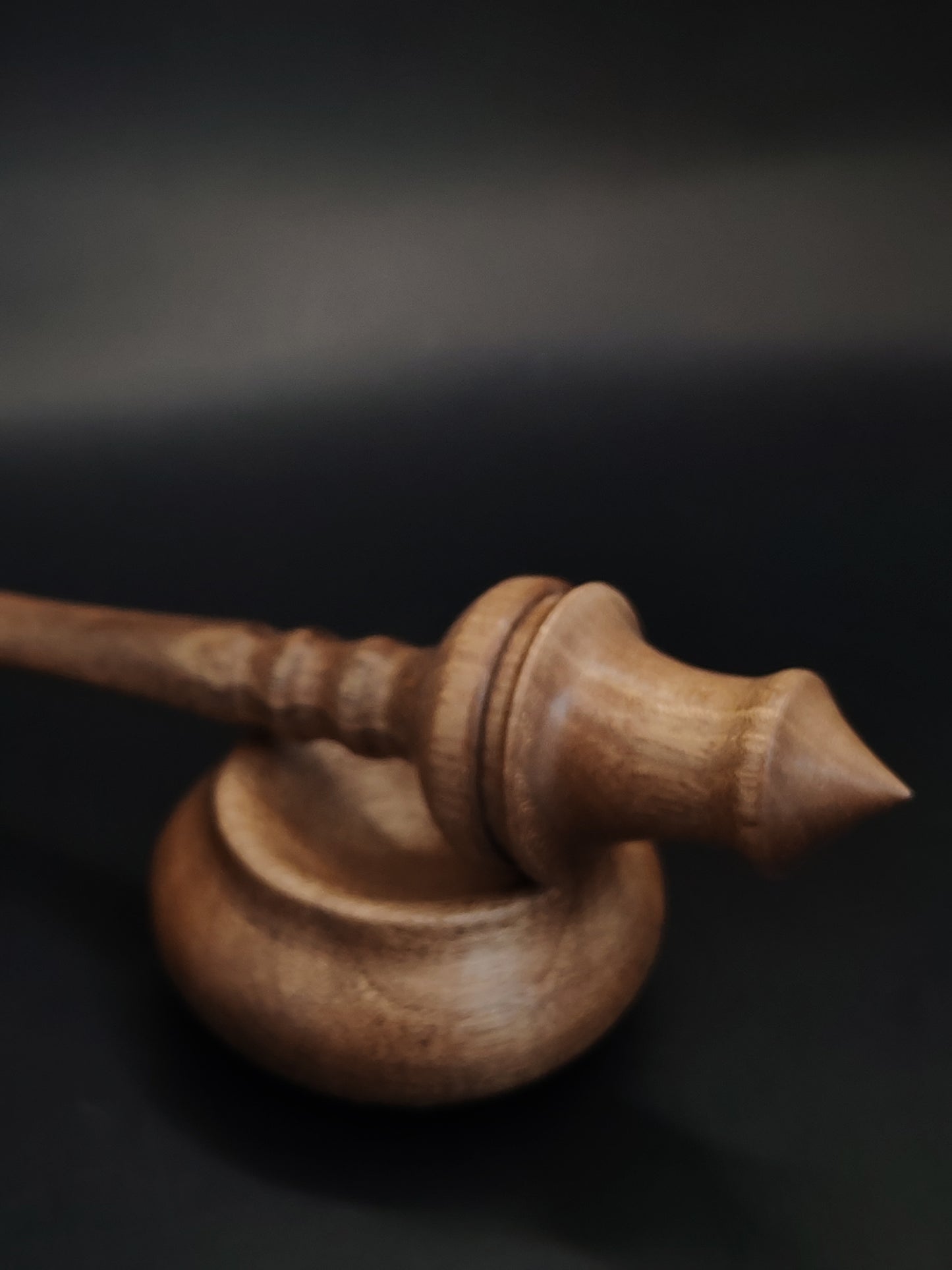 Support Spindle – All Walnut, 24 cm / 9.4″, 19 g + Walnut Bowl