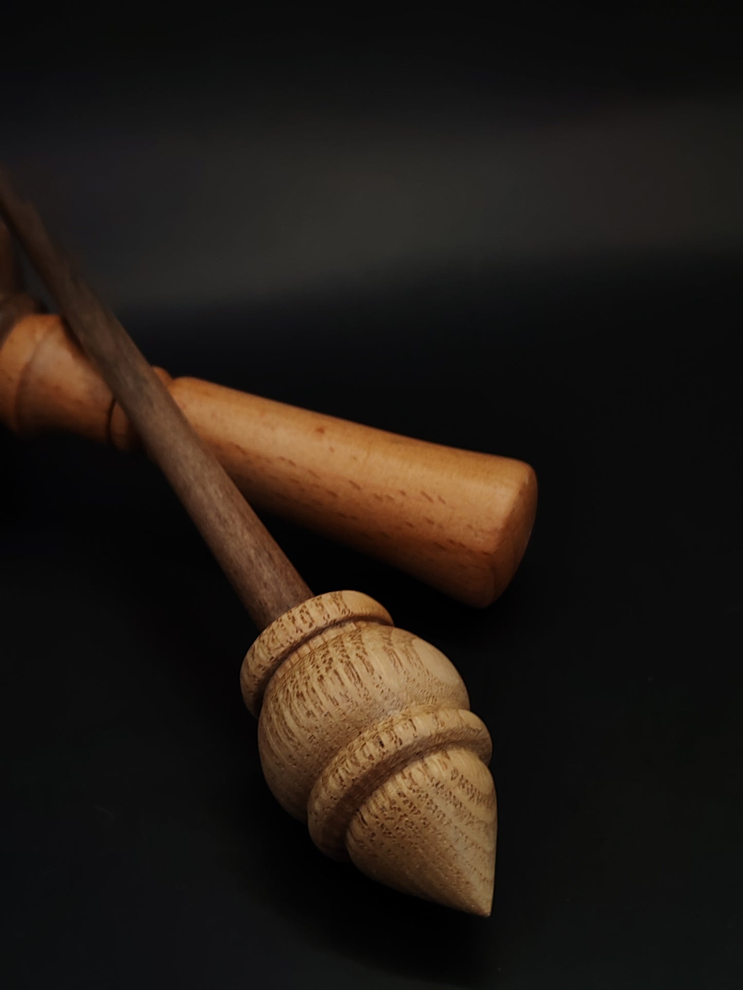 Support Spindle – Walnut & Chestnut, 24.5 cm / 9.6″, 17 g + Lap Bowl