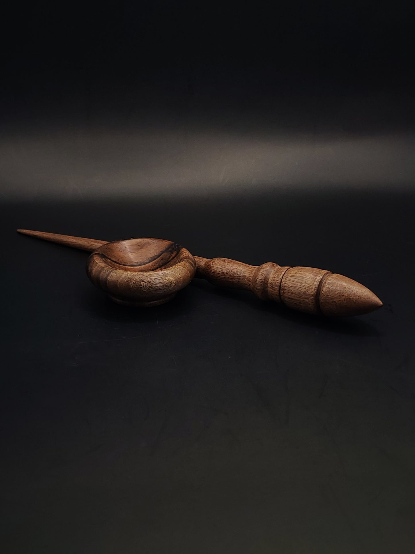 Support Spindle – Walnut Wood, 23 cm / 9″, 16 g + Walnut Bowl
