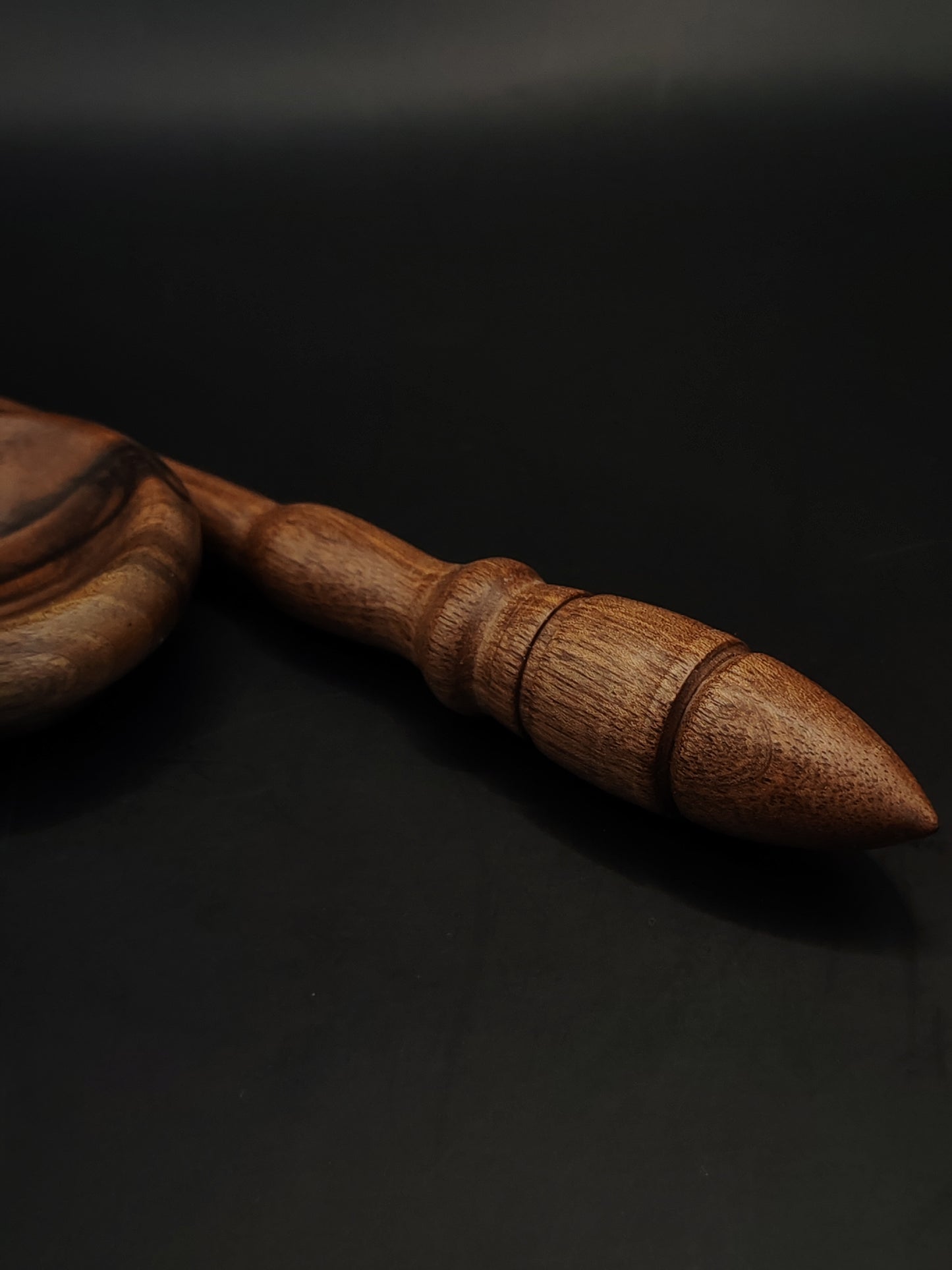 Support Spindle – Walnut Wood, 23 cm / 9″, 16 g + Walnut Bowl