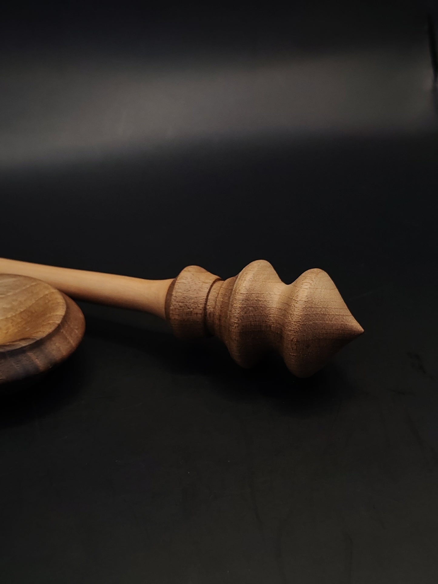 Support Spindle – Grey & Dark Walnut, 25 cm / 9.8″, 18 g + Walnut Bowl